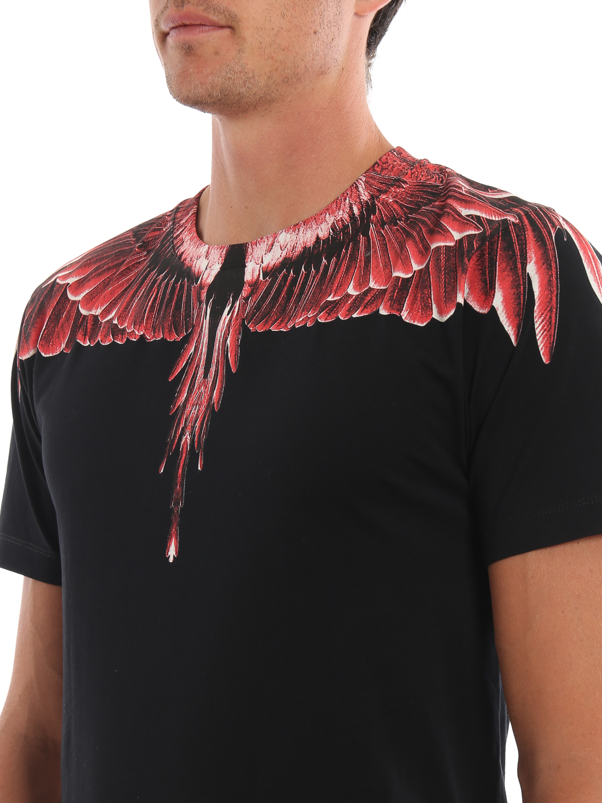 T-shirts Marcelo Burlon - Red Ghost Wings black T-shirt