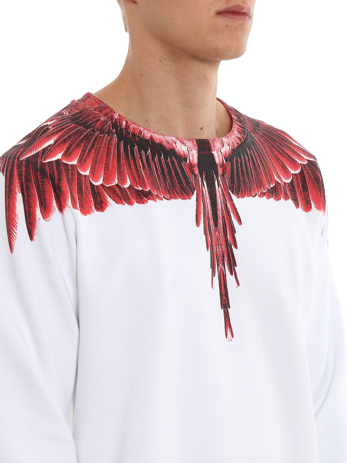 Sweatshirts & Marcelo Burlon - Red Ghost Wings white sweatshirt - CMBA009E196300030188