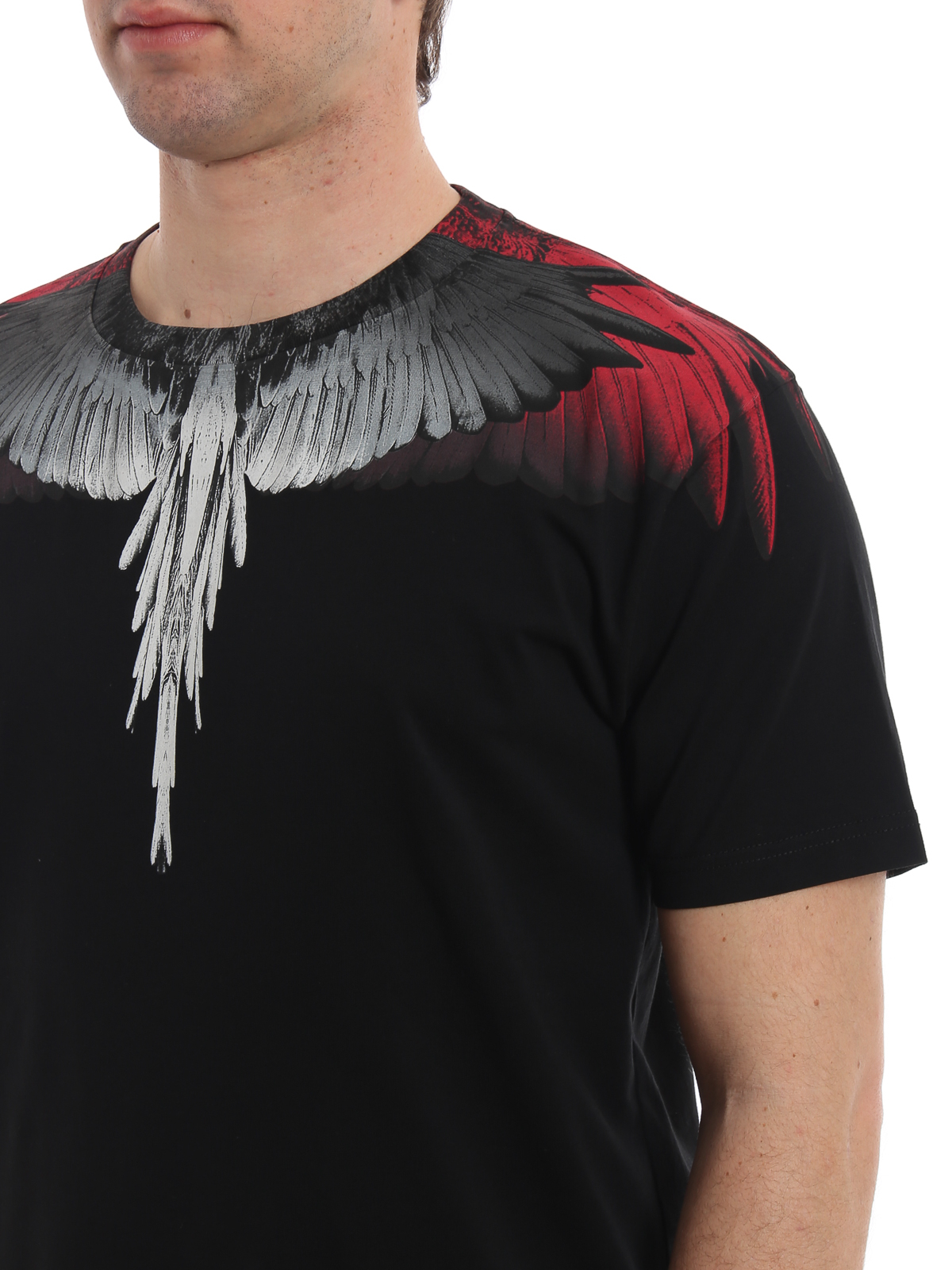 T-shirts Marcelo Burlon - Wings black T-shirt - CMAA018R190010181020