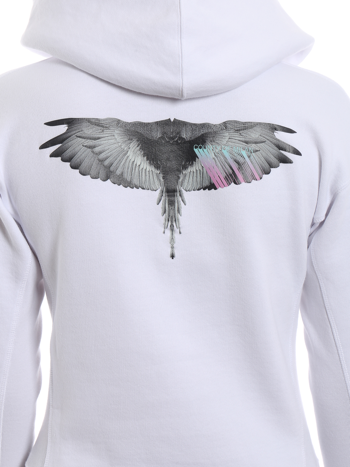 Sweatshirts & Sweaters Burlon - Wings logo print white cotton hoodie - CWBB022E185061100188