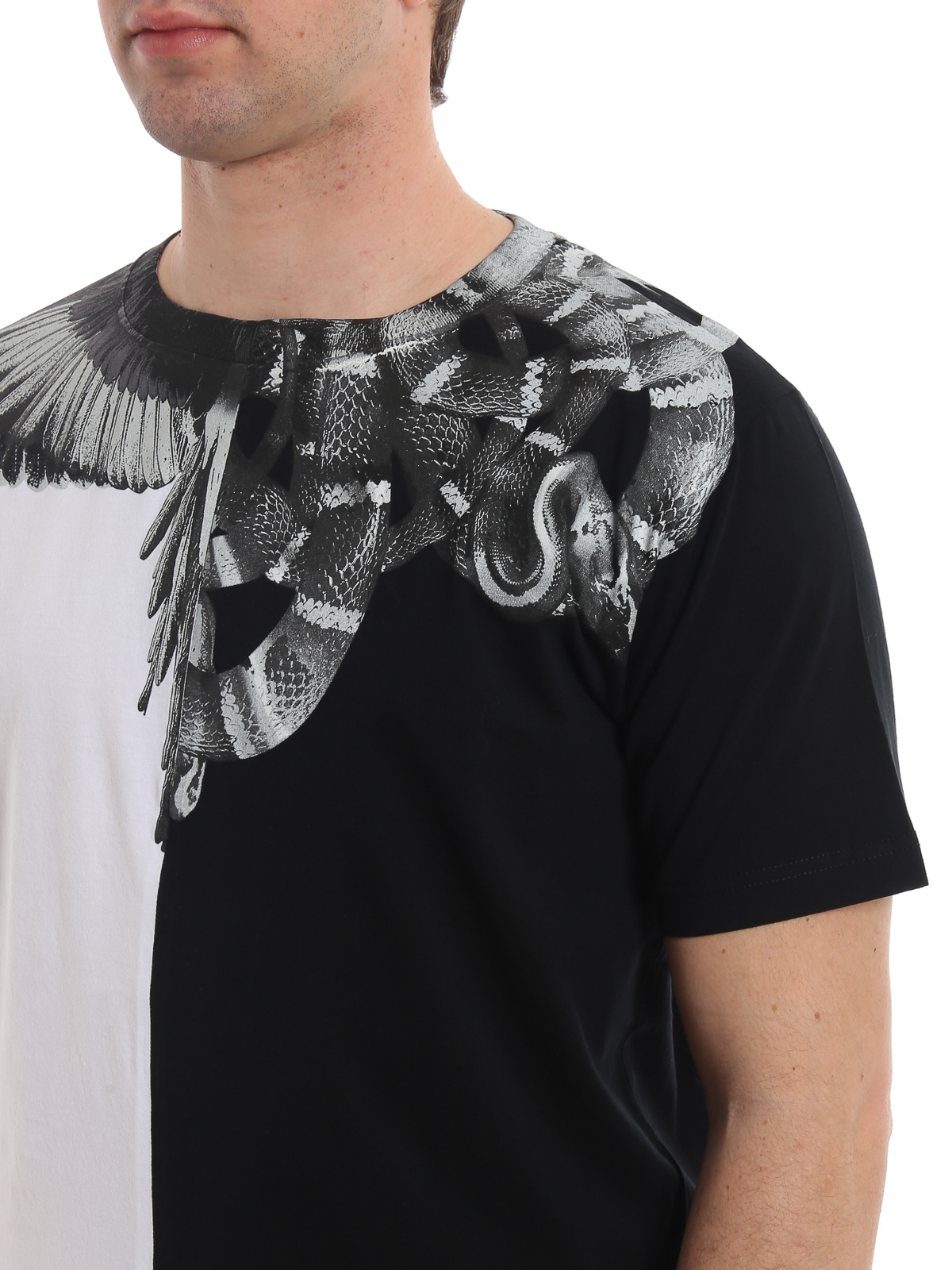 T-shirts Marcelo Burlon - Wings Snakes black and white -