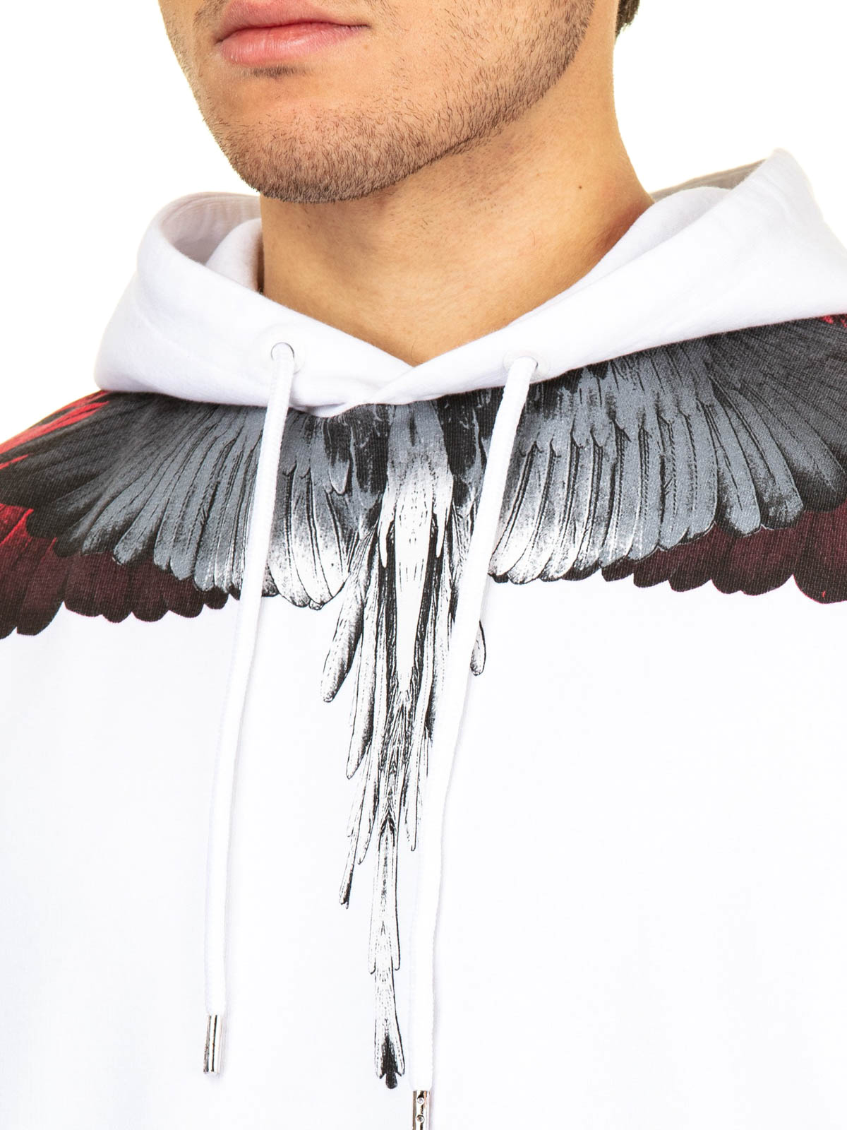 Marcelo Burlon County Of Milan Wings white cotton hoodie