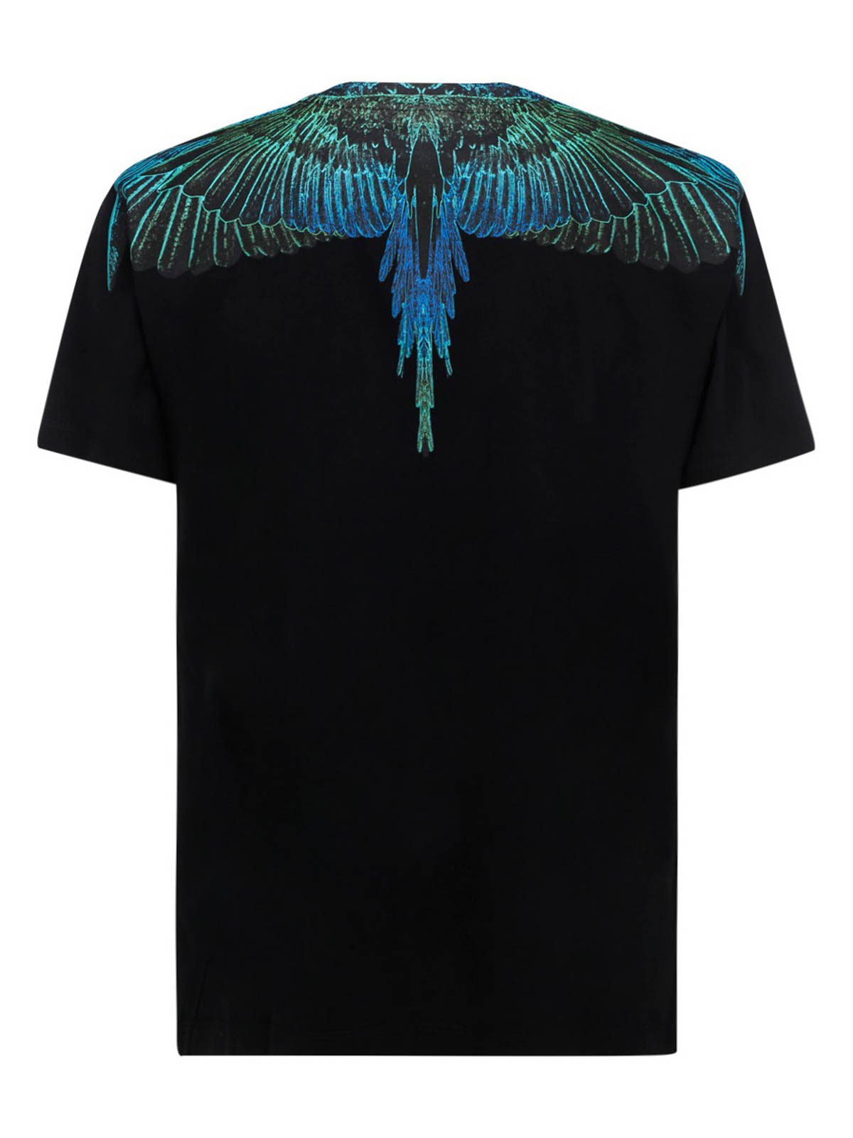 T-shirts Marcelo Burlon County Of Milan - Wings print black cotton T-shirt CMAA018R21JER0011069