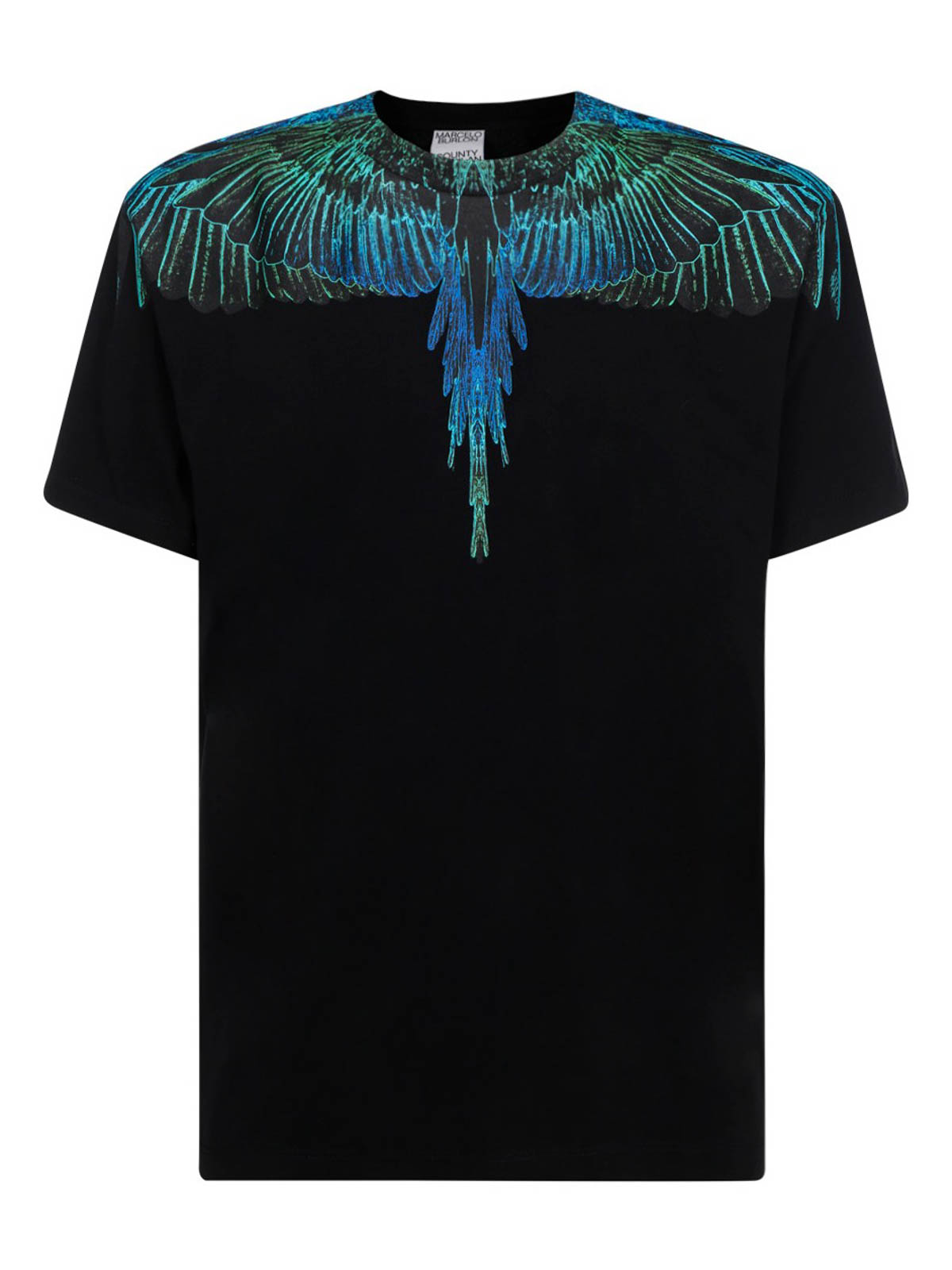 Marcelo Burlon County Of Milan Wings print black cotton T-shirt