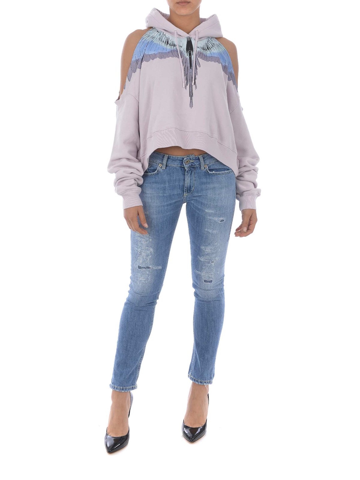 Hoodie with sale cut out shoulders