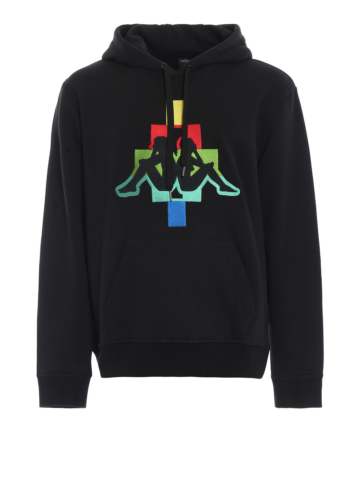 Infrarød ekstensivt Rosefarve Sweatshirts & Sweaters Marcelo Burlon - Multicolour embroidered Kappa black  hoodie - CMBB036E186831061088