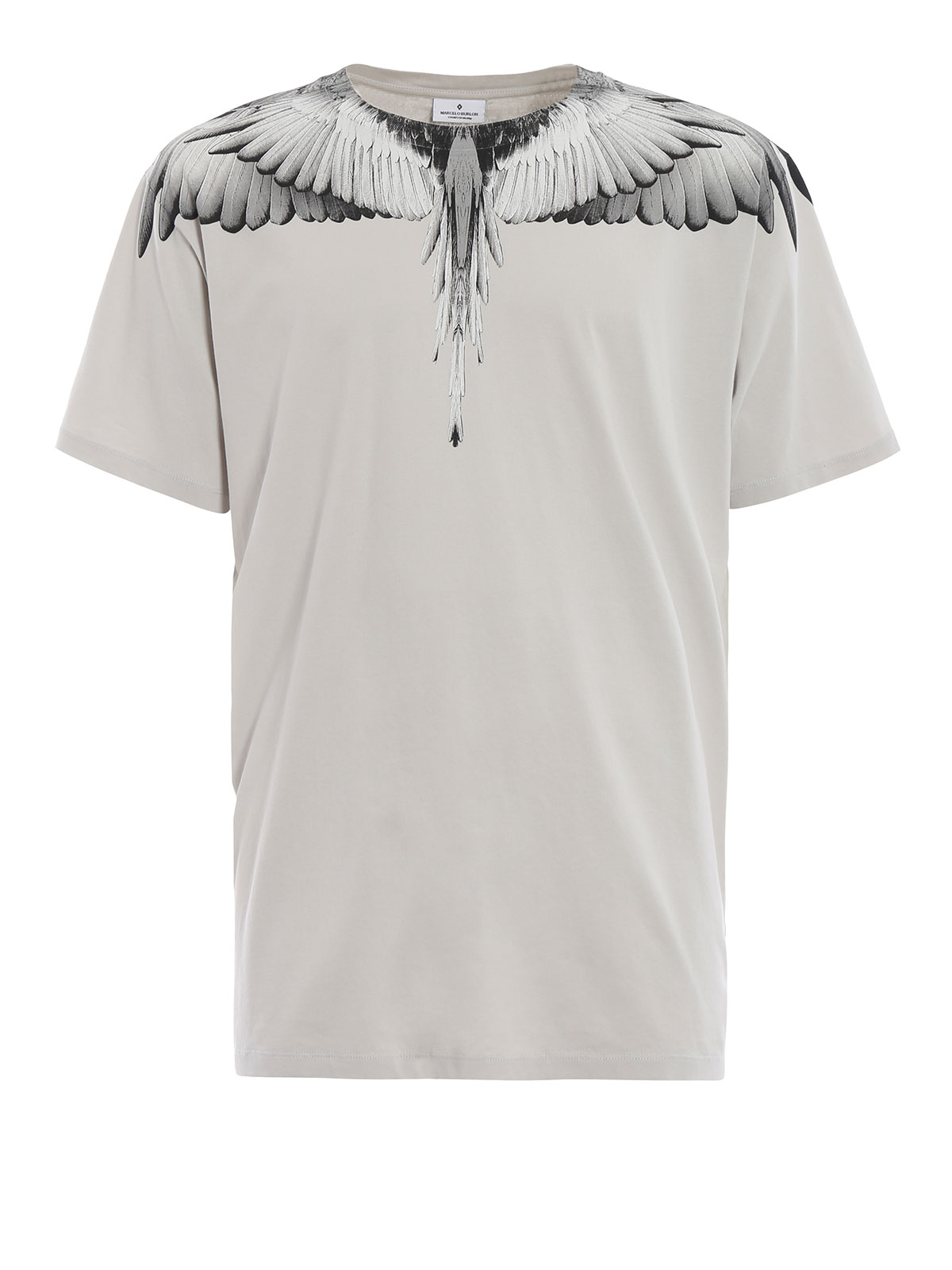 Marcelo Burlon County Of Milan Wings pearl grey cotton T