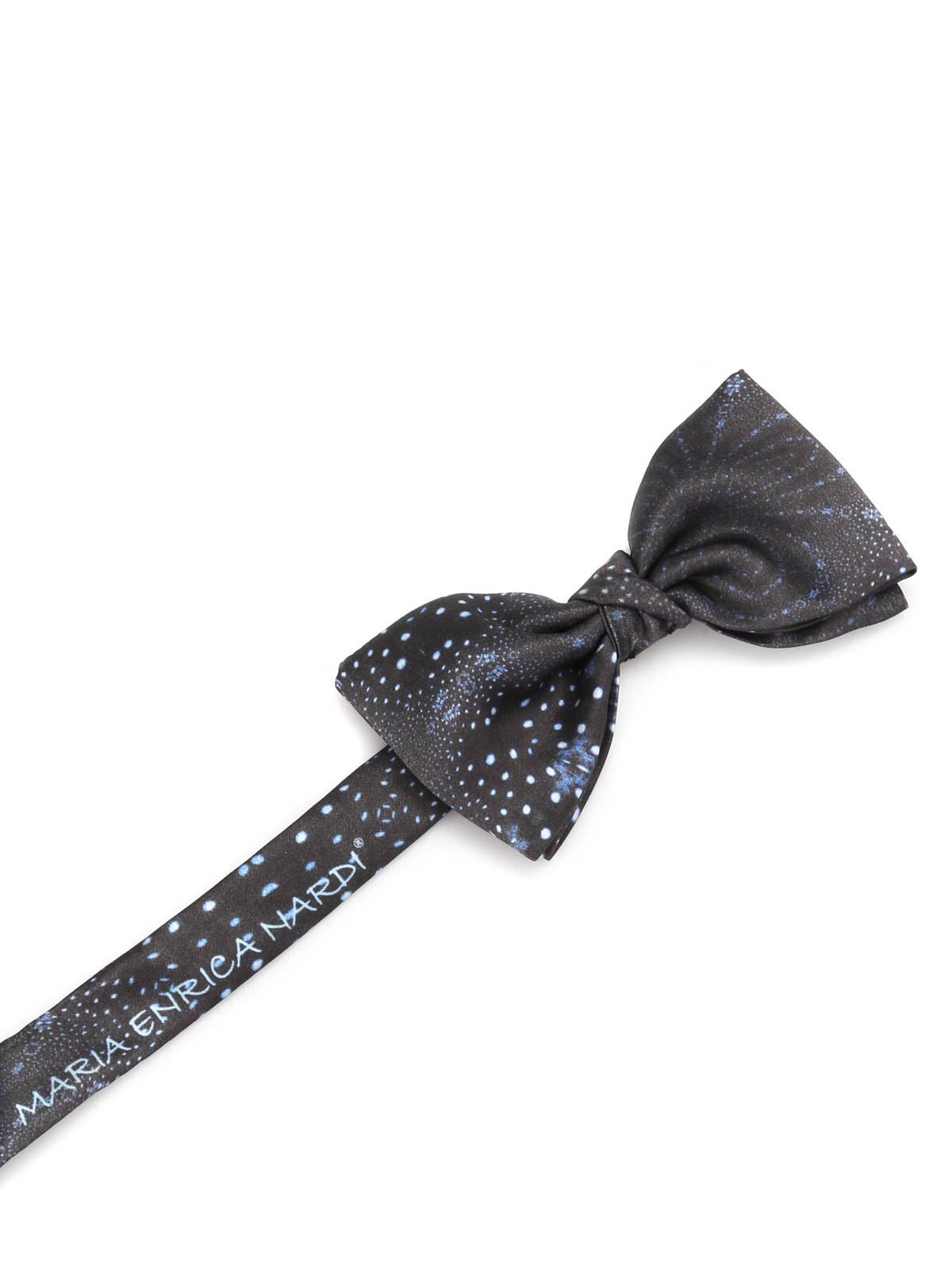 Shop Maria Enrica Nardi Agropoli Silk Bow Tie In Dark Blue