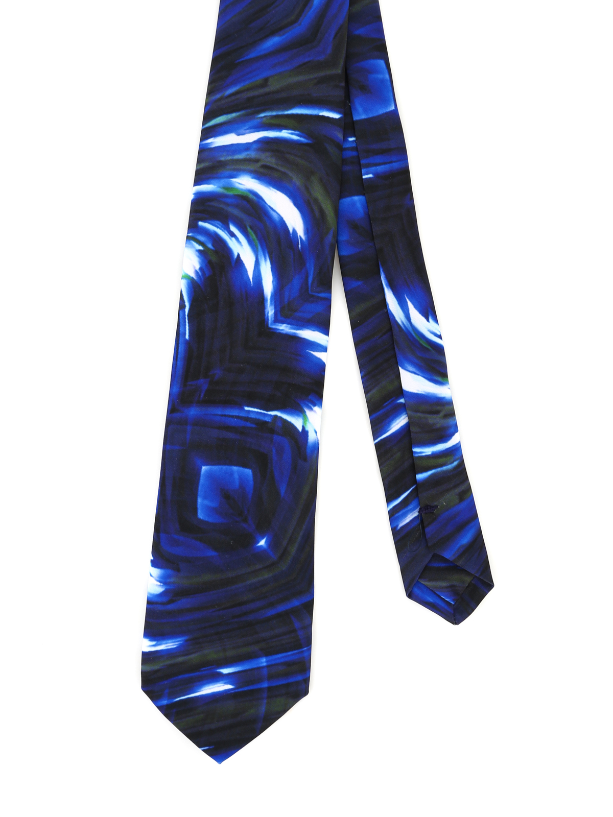 Shop Maria Enrica Nardi Portovenere Cotton Blend Tie In Dark Blue