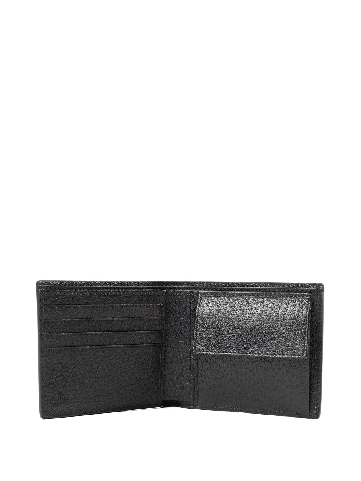 GG Marmont leather coin wallet in Black Leather