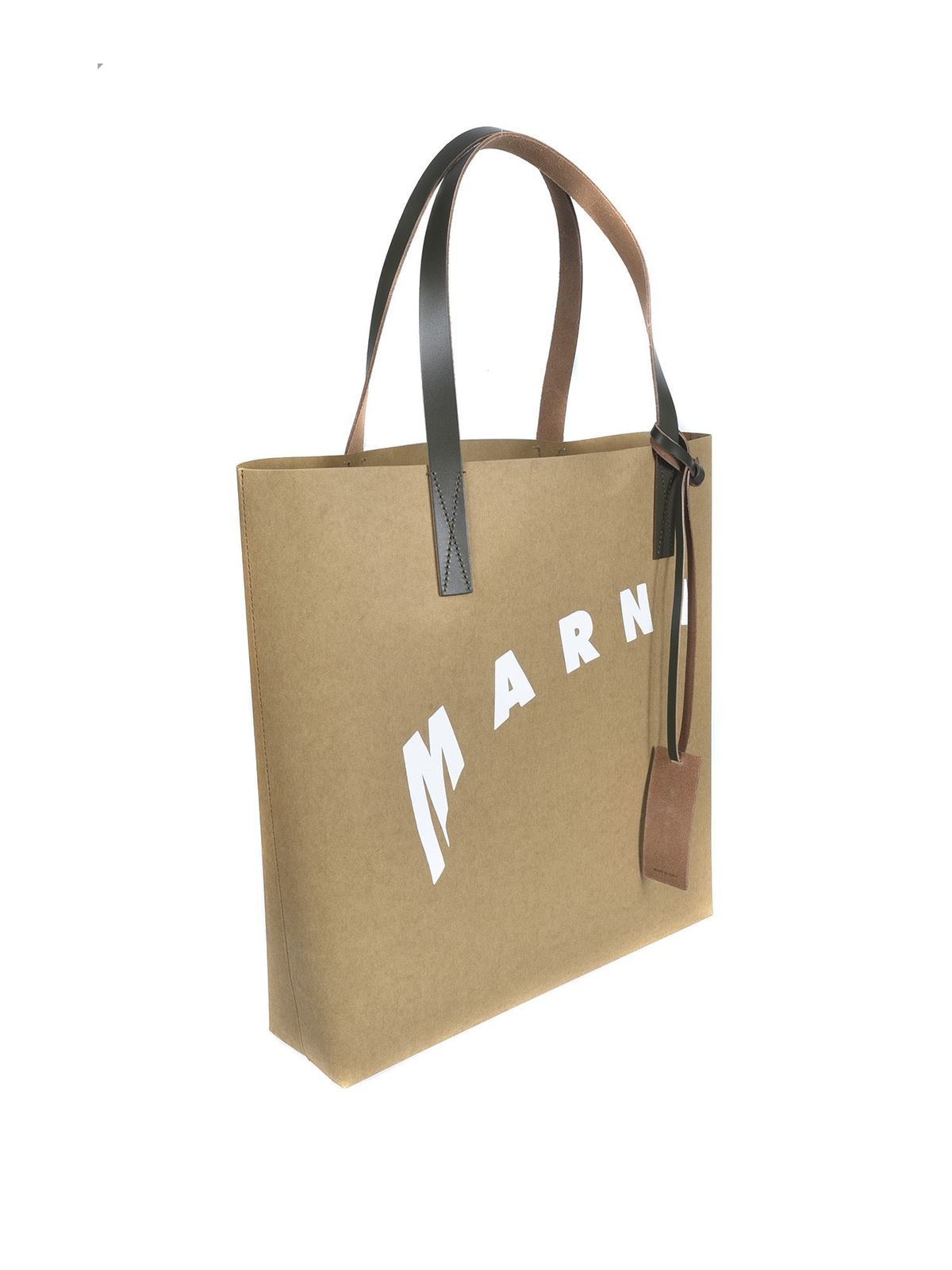 Totes bags Marni - Cellulose tote bag in brown - SHMPQ10A07P3951Z2M94