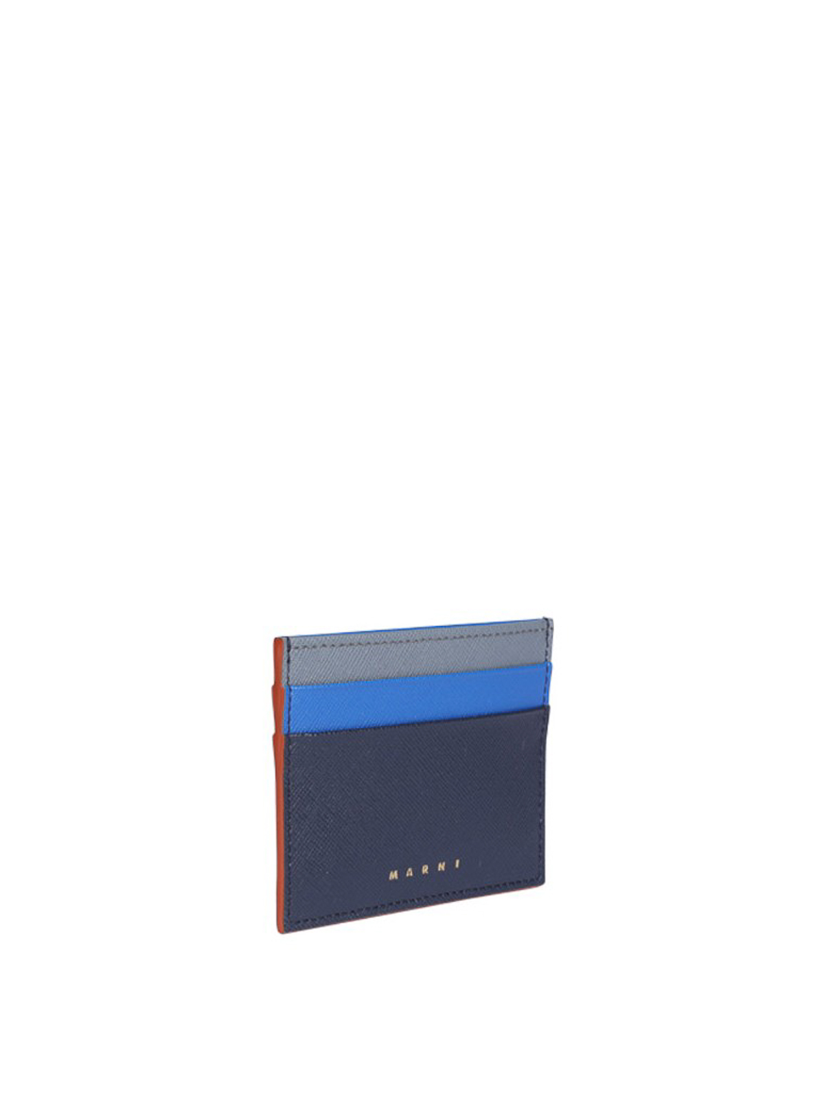 Wallets & purses Marni - Color block saffiano leather card holder -  PFMOQ04U23LV520Z327C