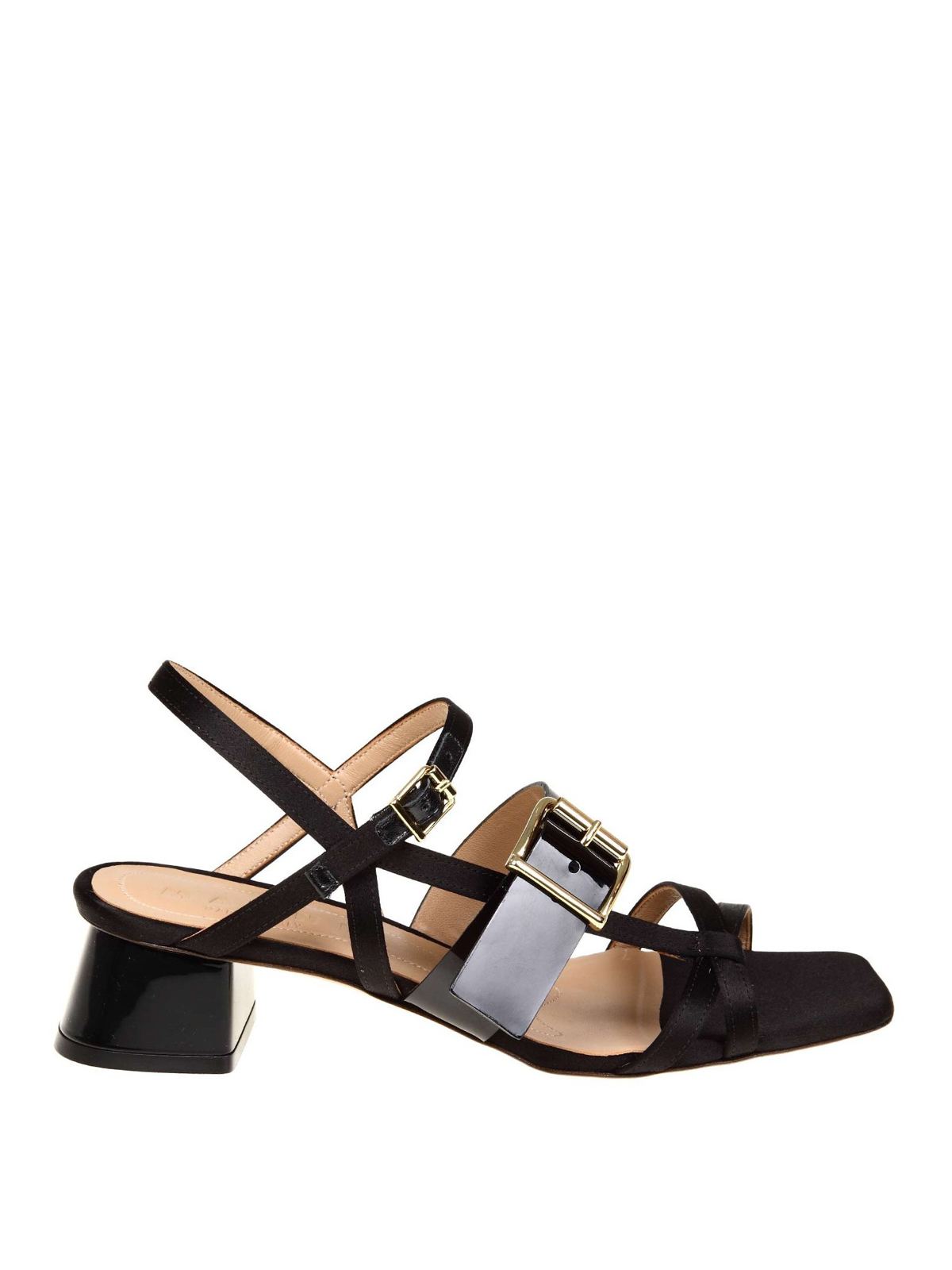 Fussbett leather sandal Marni Black size 37 EU in Leather - 41013045