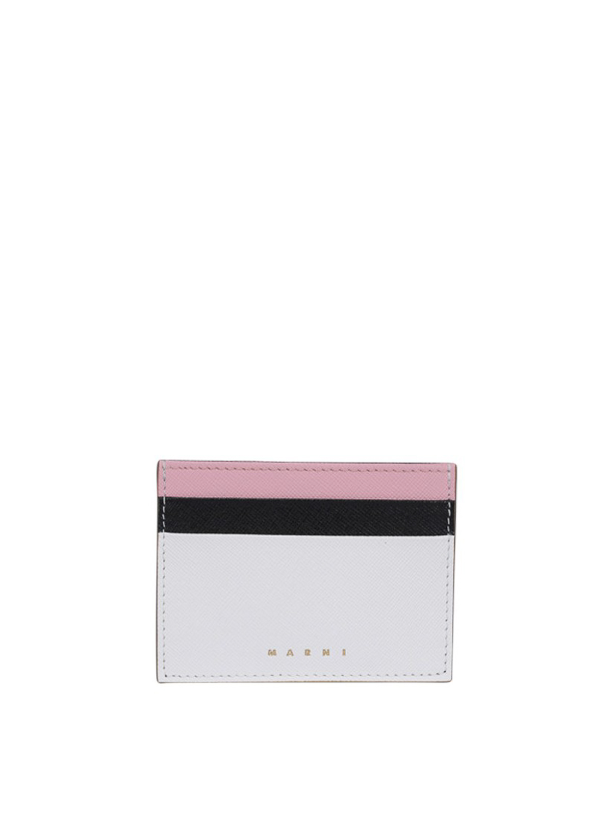 Wallets & purses Marni - Color block saffiano leather card holder