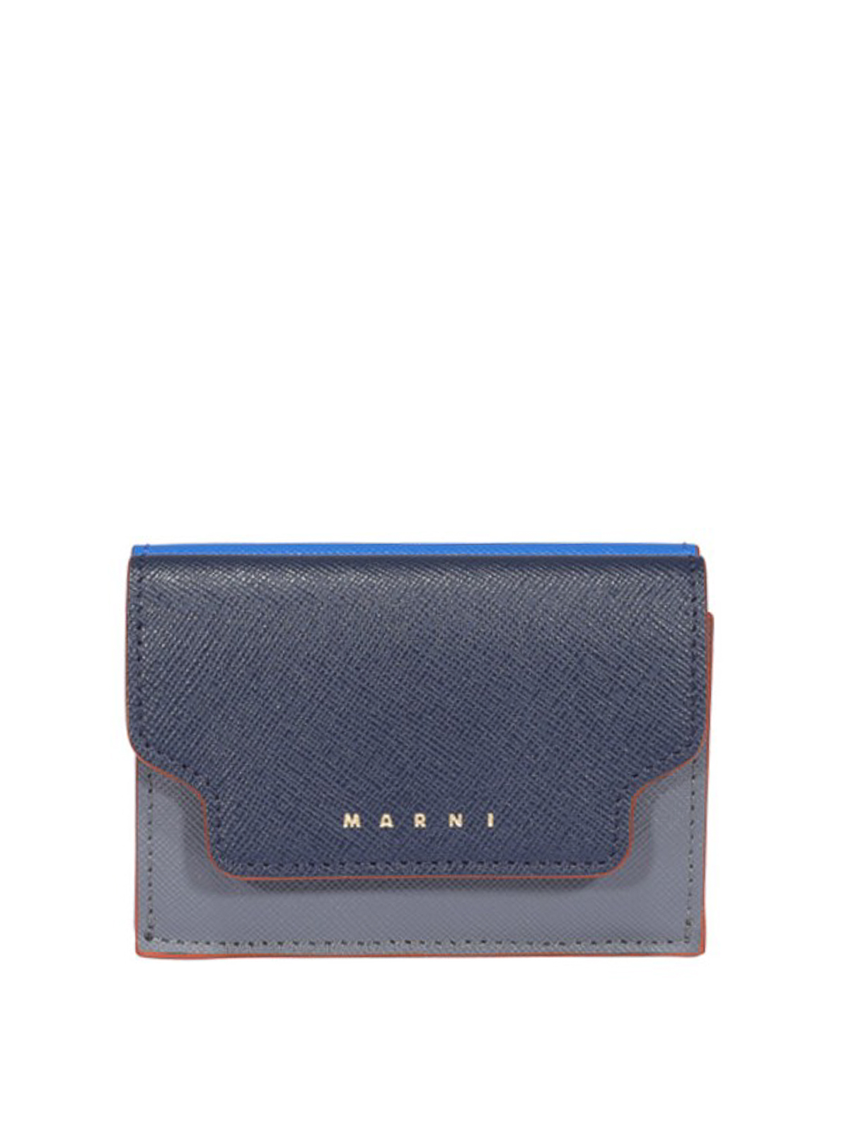 Wallets & purses Marni - Color block saffiano leather card holder
