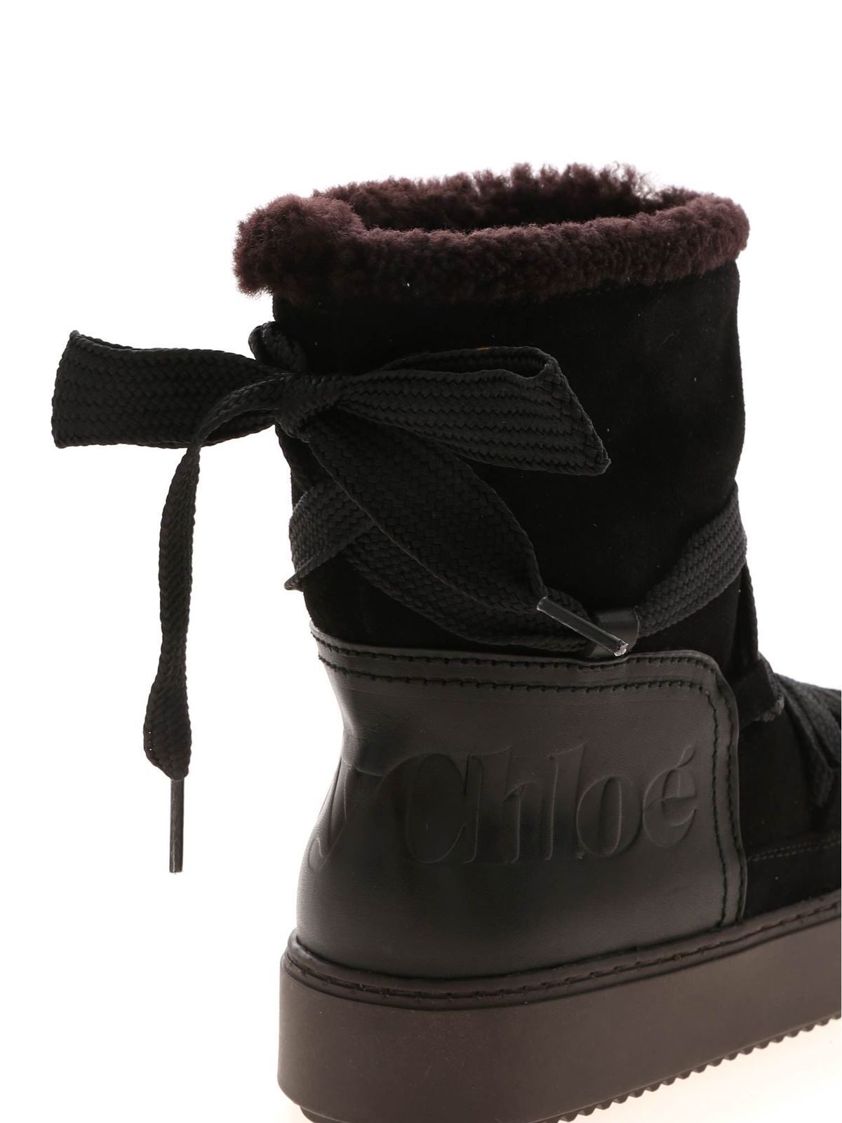 Shop See By Chloé Mary Ankle Boots With Logo In Black In Negro