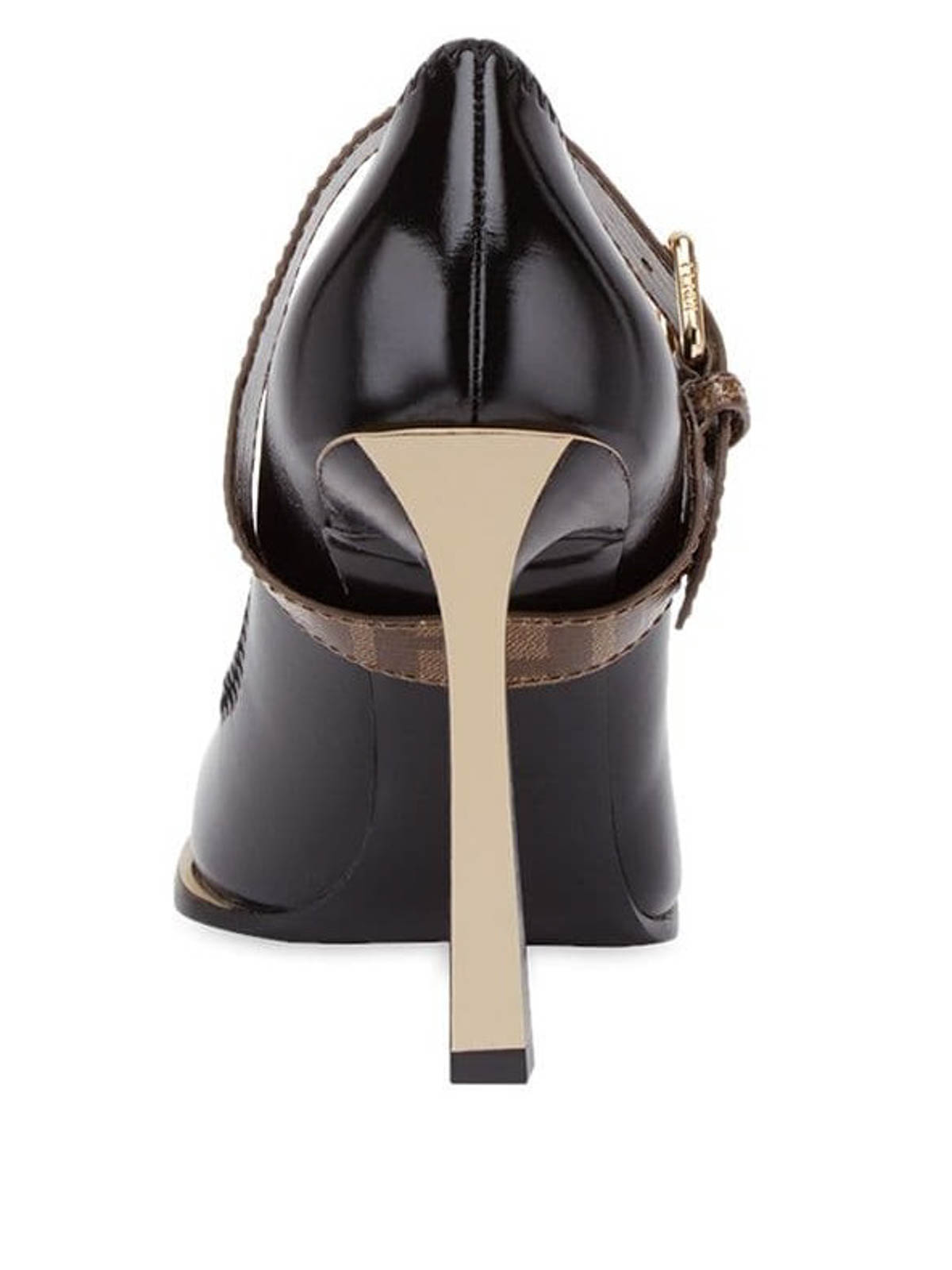 Court shoes Fendi - Mary Jane FFrame glossy neoprene pumps