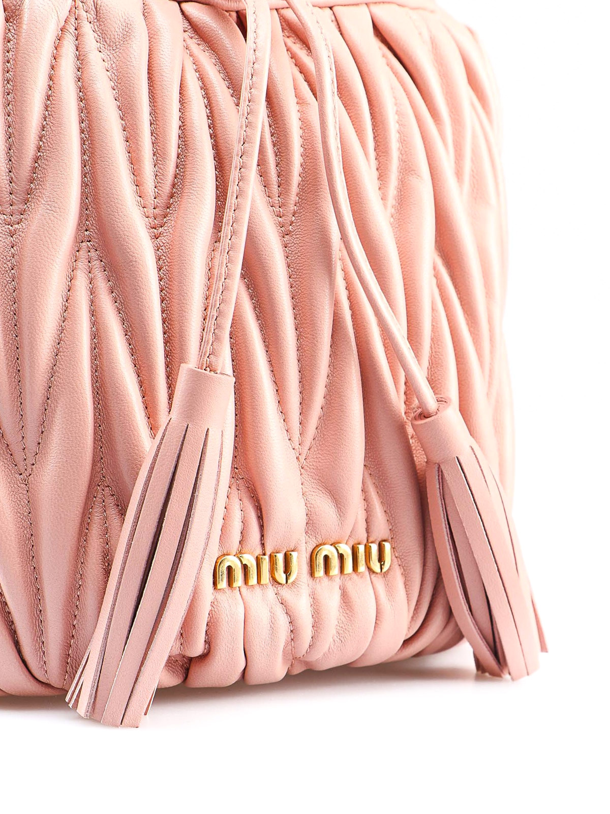 Miu Miu バケットバッグ - ピンク|5BE014N88615 | THEBS