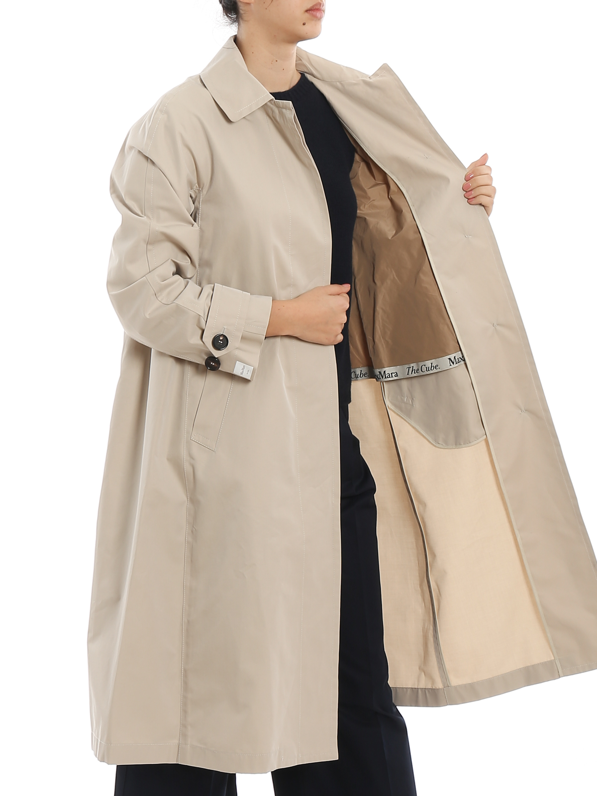 新品】 MAX MARA THE CUBE QTRENCH トレンチコート-