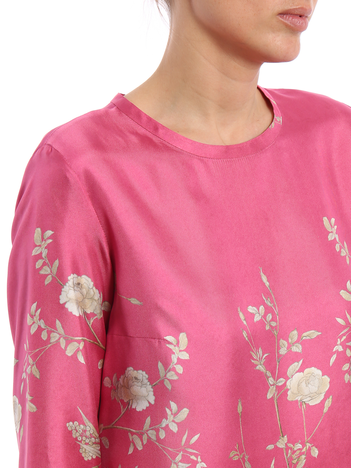 Tunics Max Mara - Fago floral silk tunic - 91910371000001