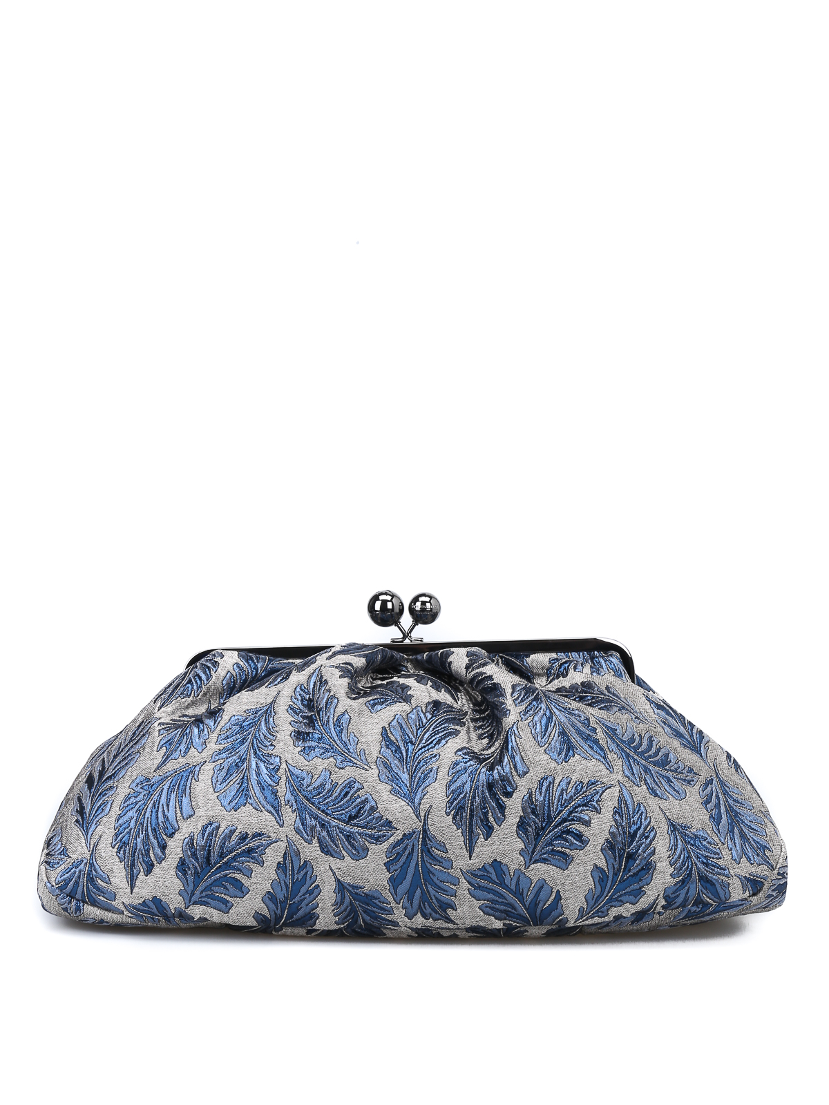 nicotine Witty lavender Clutches Max Mara - Blue and silver jacquard Pasticcino Maxi bag -  5516068206004