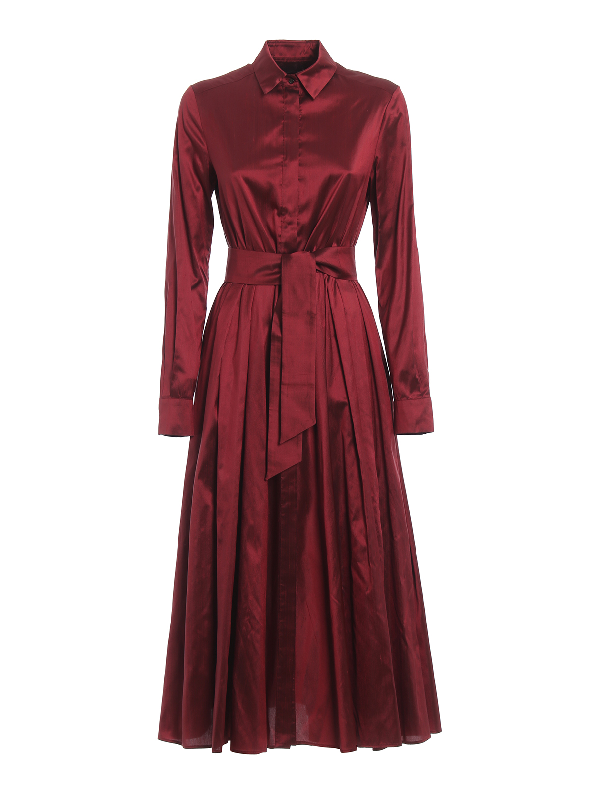 Max Mara Exploit silk shirt dress - Red - Women | 82210797000021