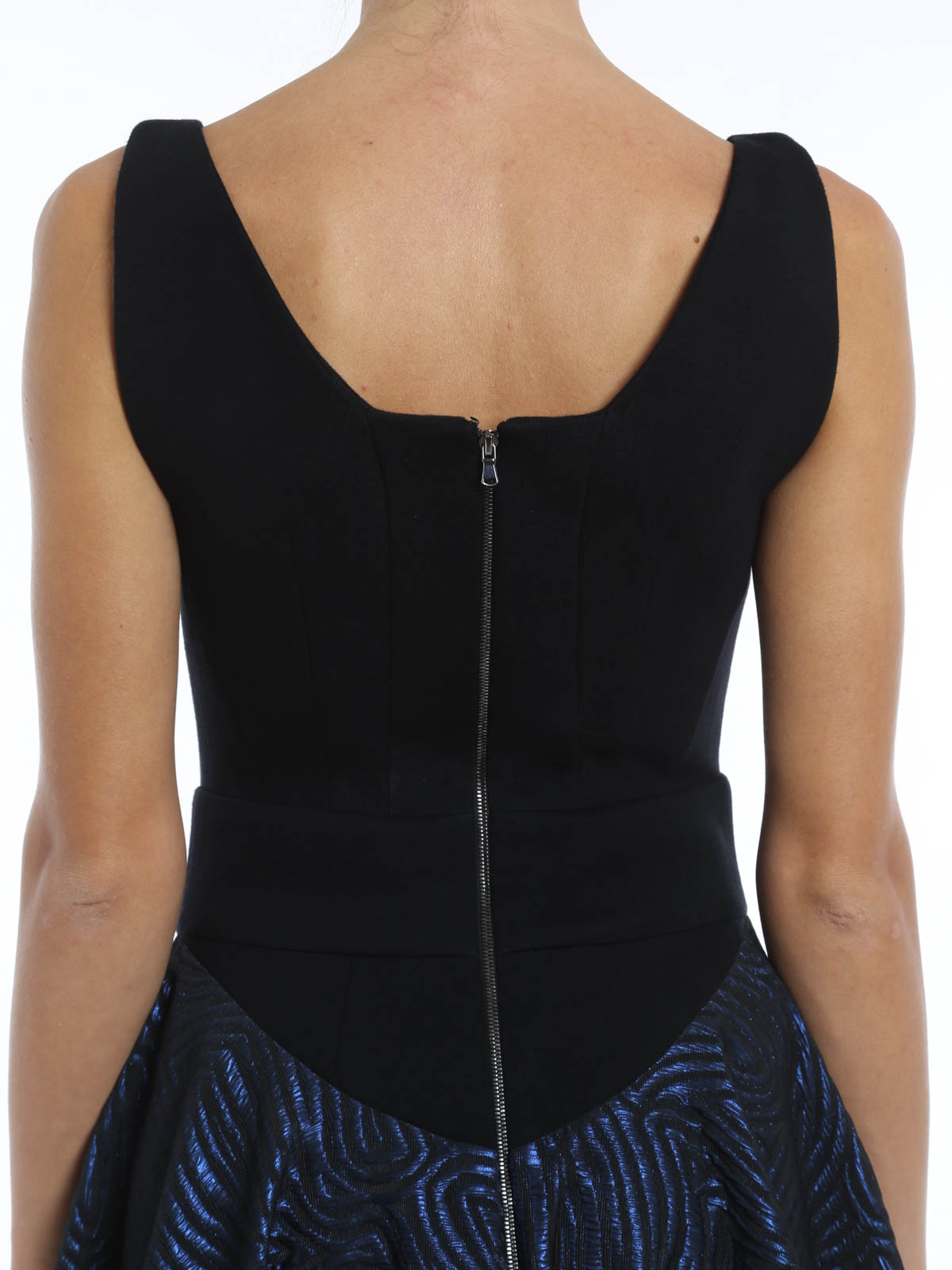 Antonio Berardi Embossed skirt maxi dress - Dark Blue|BPF453A456
