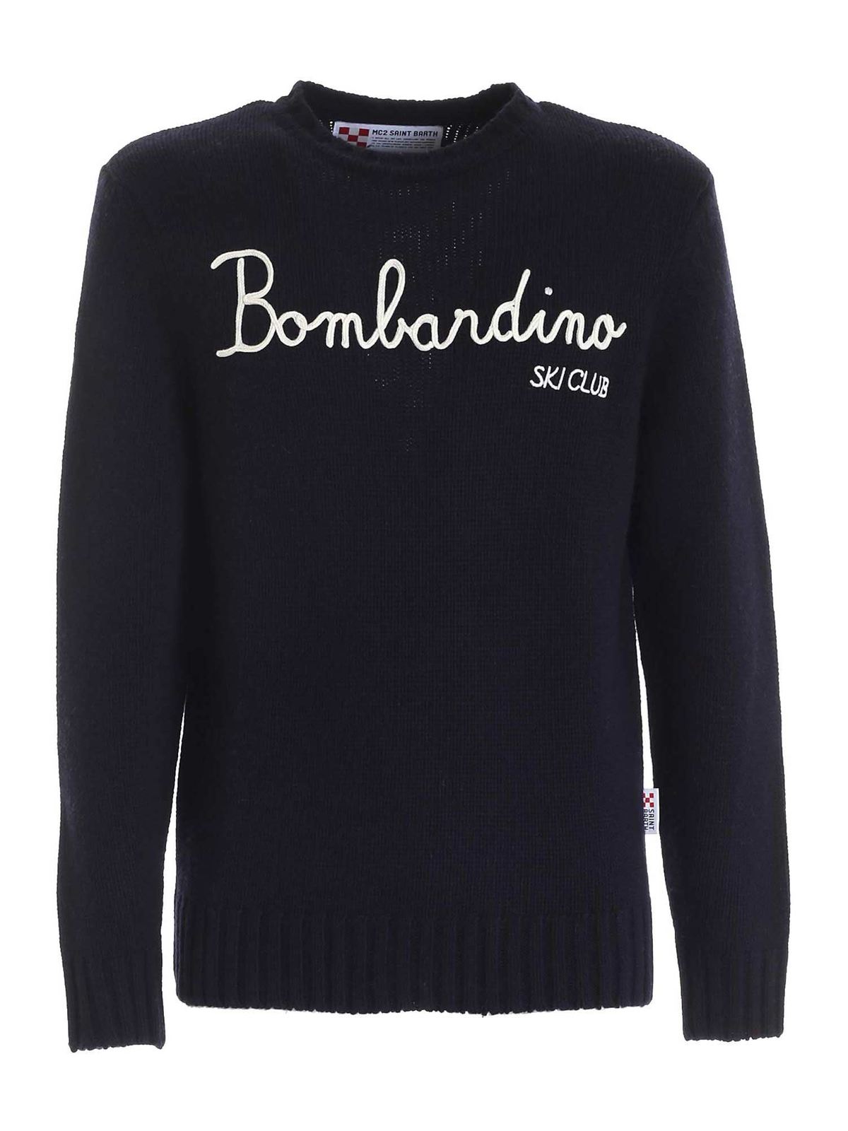 Mc2 Saint Barth Bombardino embroidery pullover in blue BOMD001EMSK61