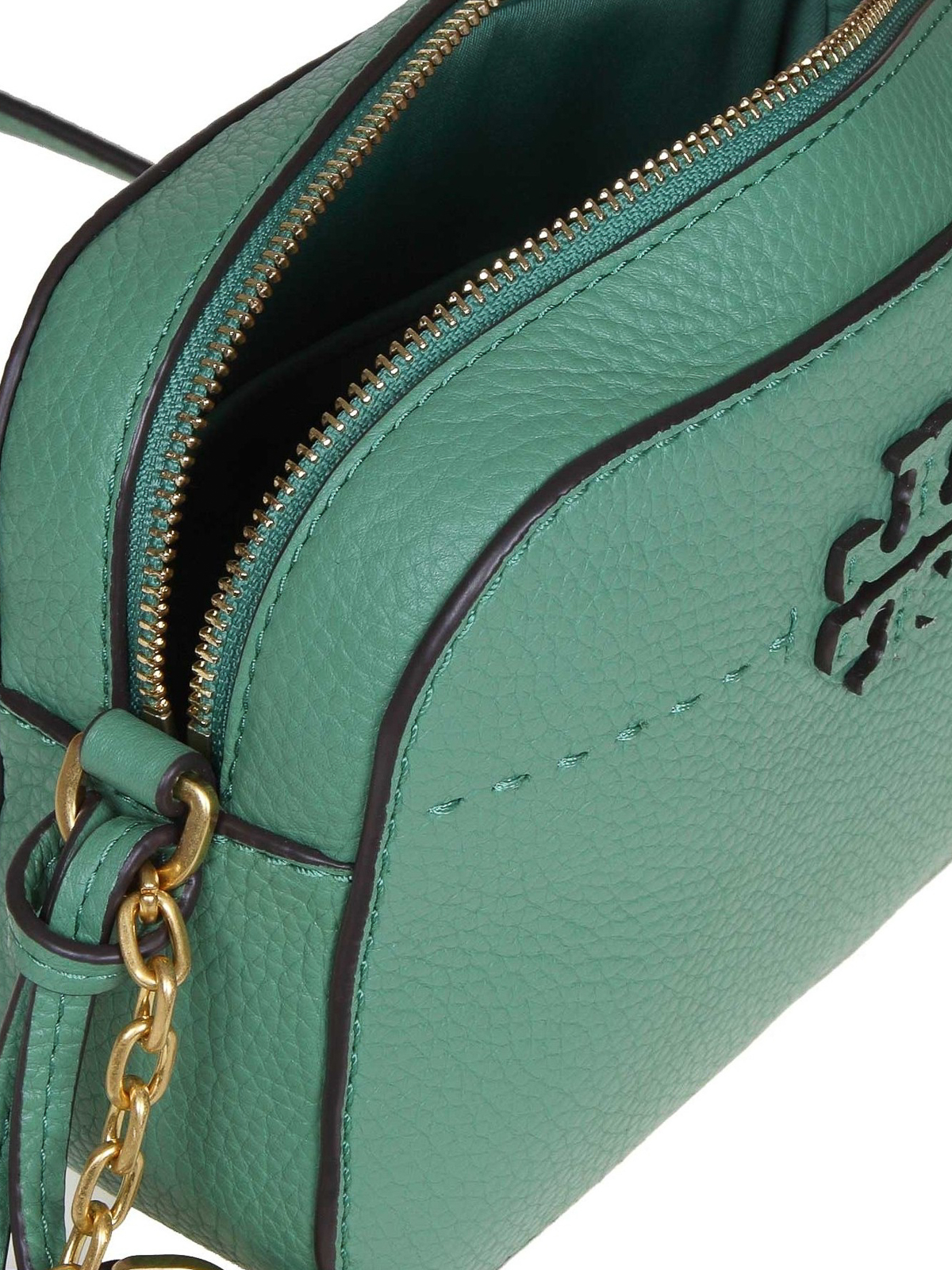 Tory Burch McGraw Green Shoulder Bag