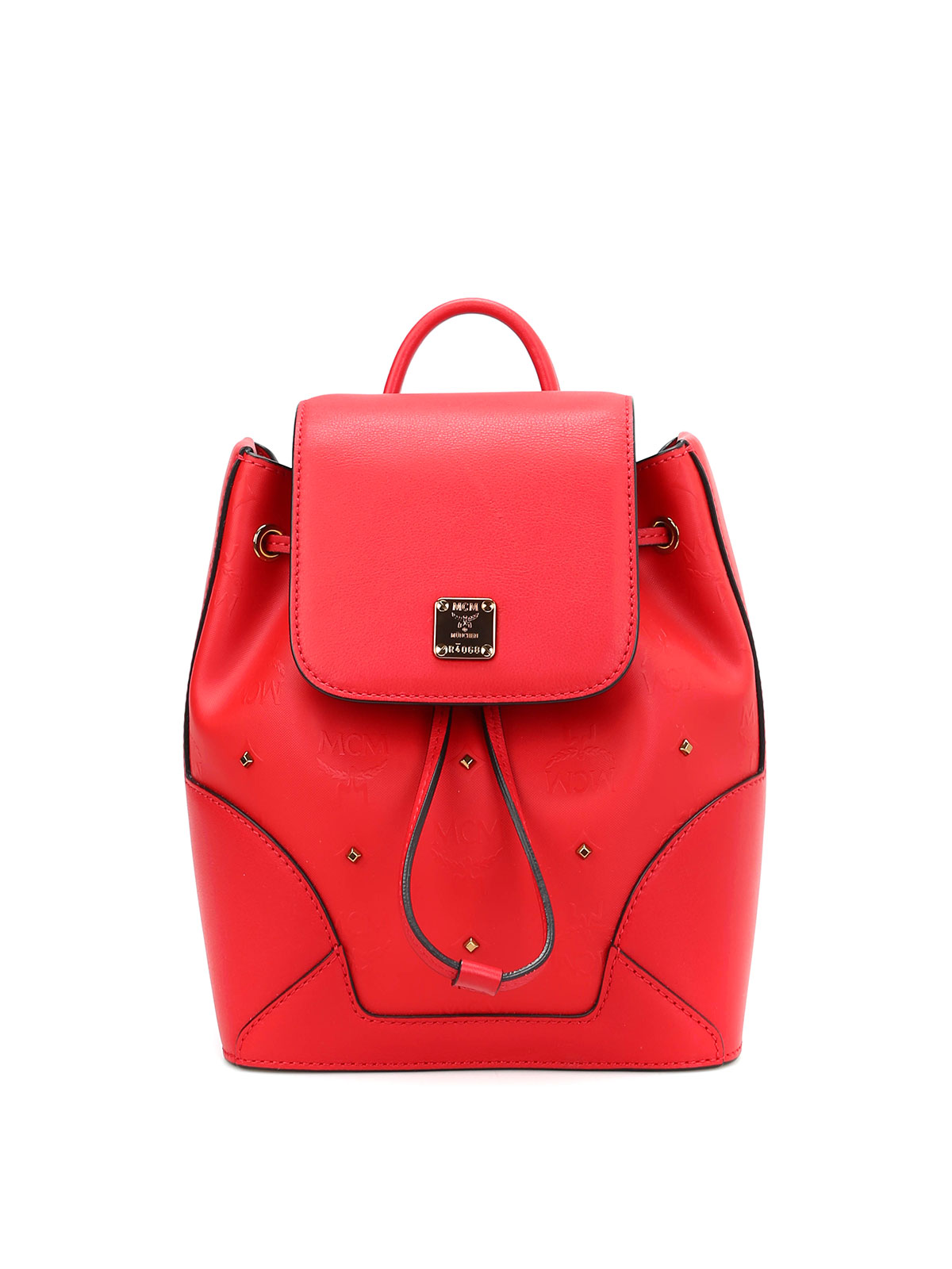 Mcm Claudia Studs studded backpack - レッド|MWK6ACA05RU001