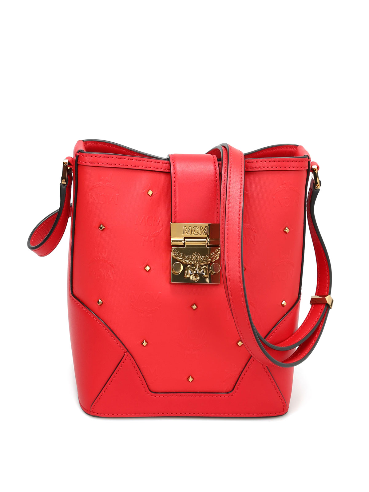 Mcm Claudia studded crossbody - Red - Women|MWS6ACA03RU001 display picture 1