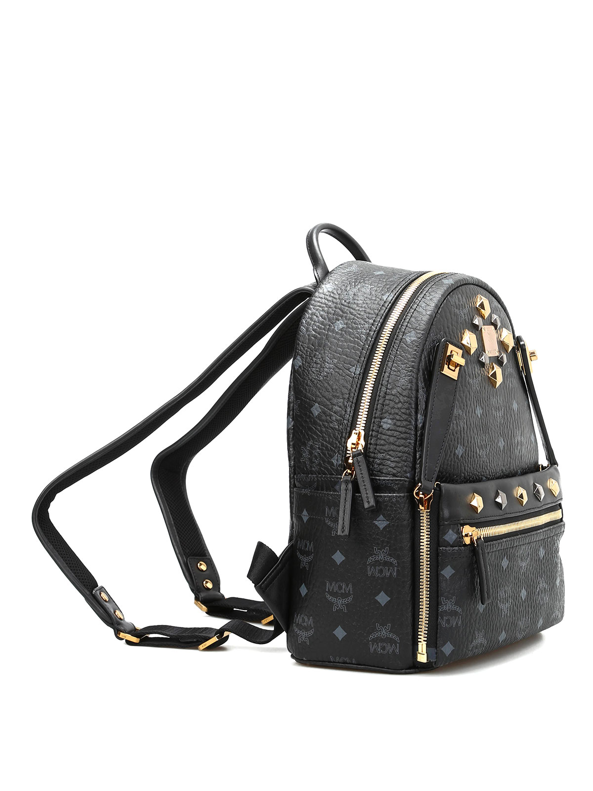 Backpacks Mcm - Small Dual Stark leather backpack - MMK6SVE80BK001