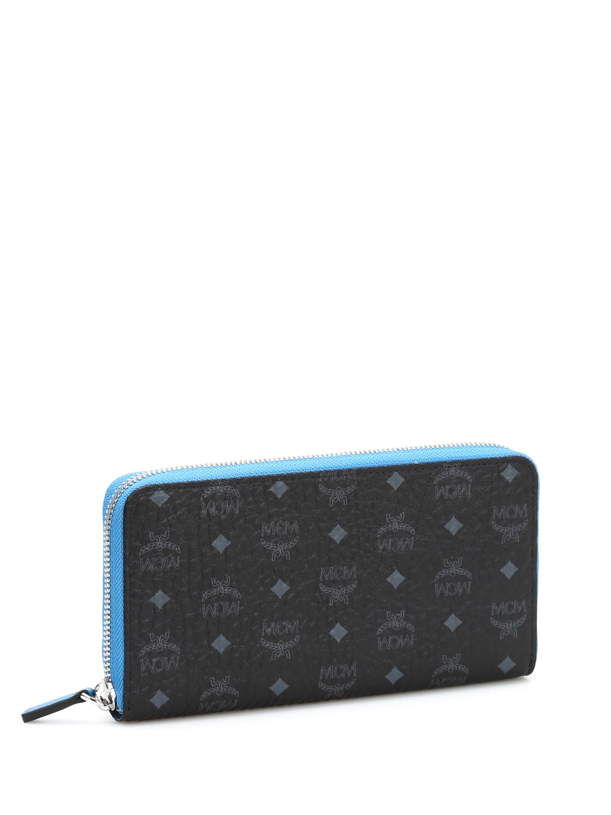 Wallets & purses Mcm - Color Visetos zip around wallet - MYL6AVC80BK001