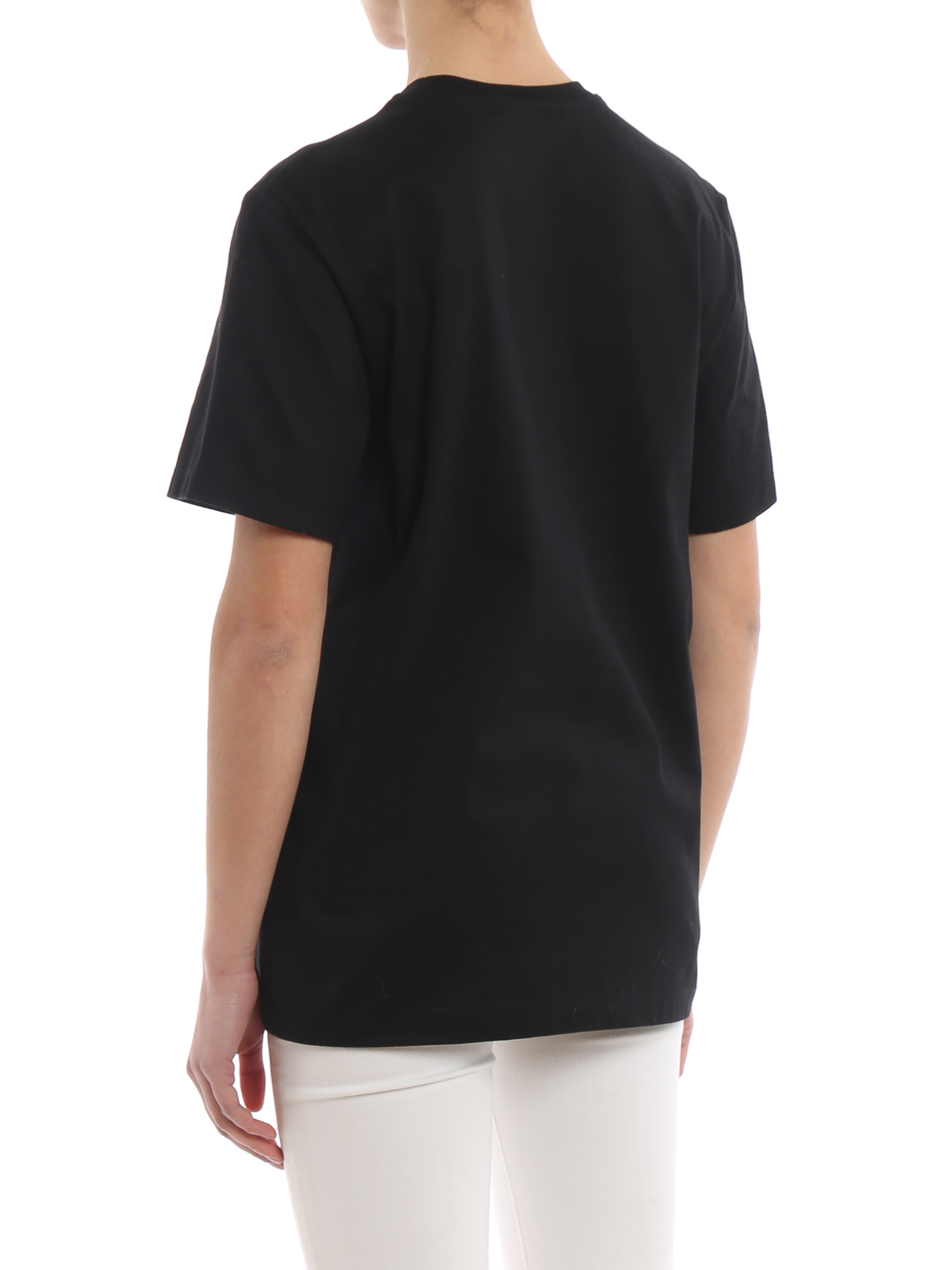Mcm MCM print black T-shirt - Black - Women | MHT8SMM10BK001
