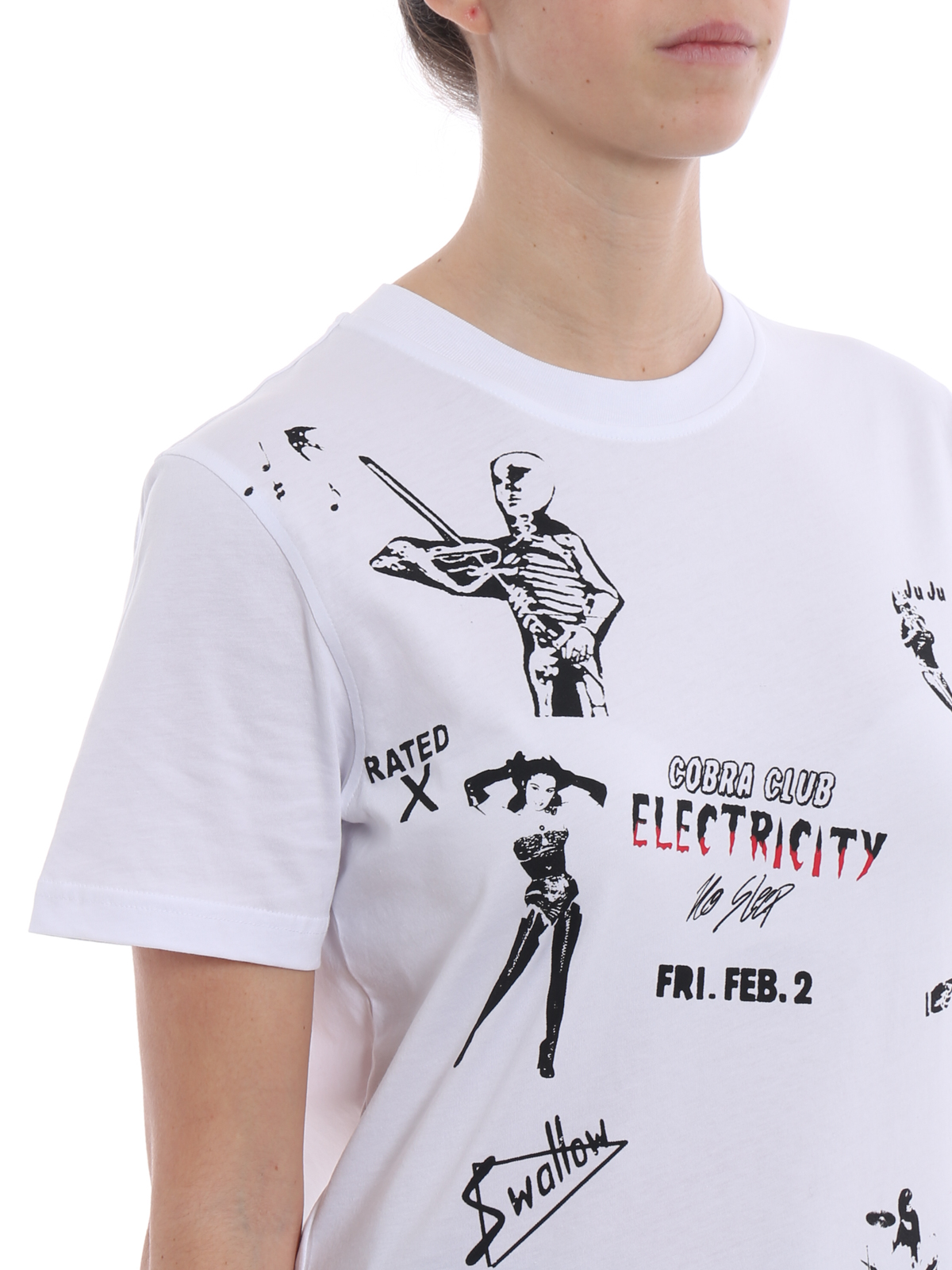 Mcq Cobra Club white T-shirt - White - Women|473705RKJ289000 Mcq Cobra Club white T-shirt - White - Women|473705RKJ289000