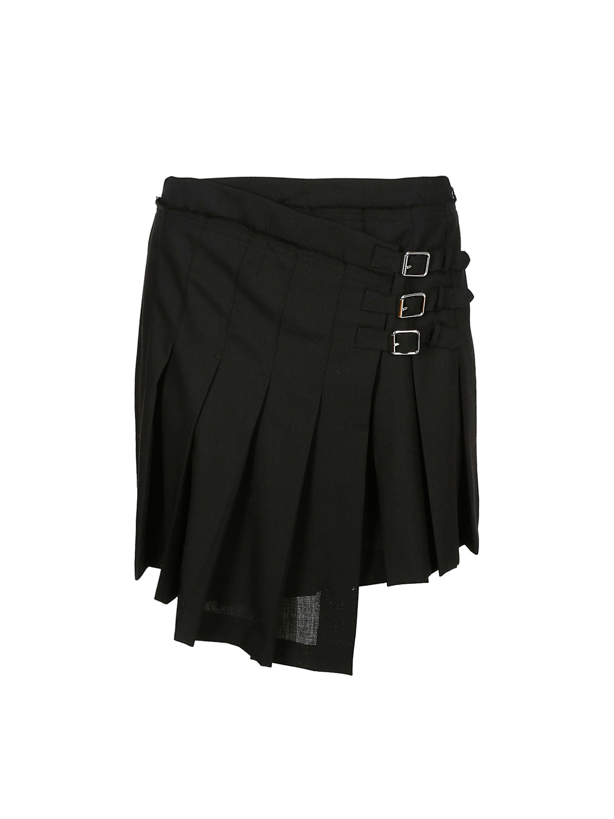 Black pleated 2025 mini wrap skirt