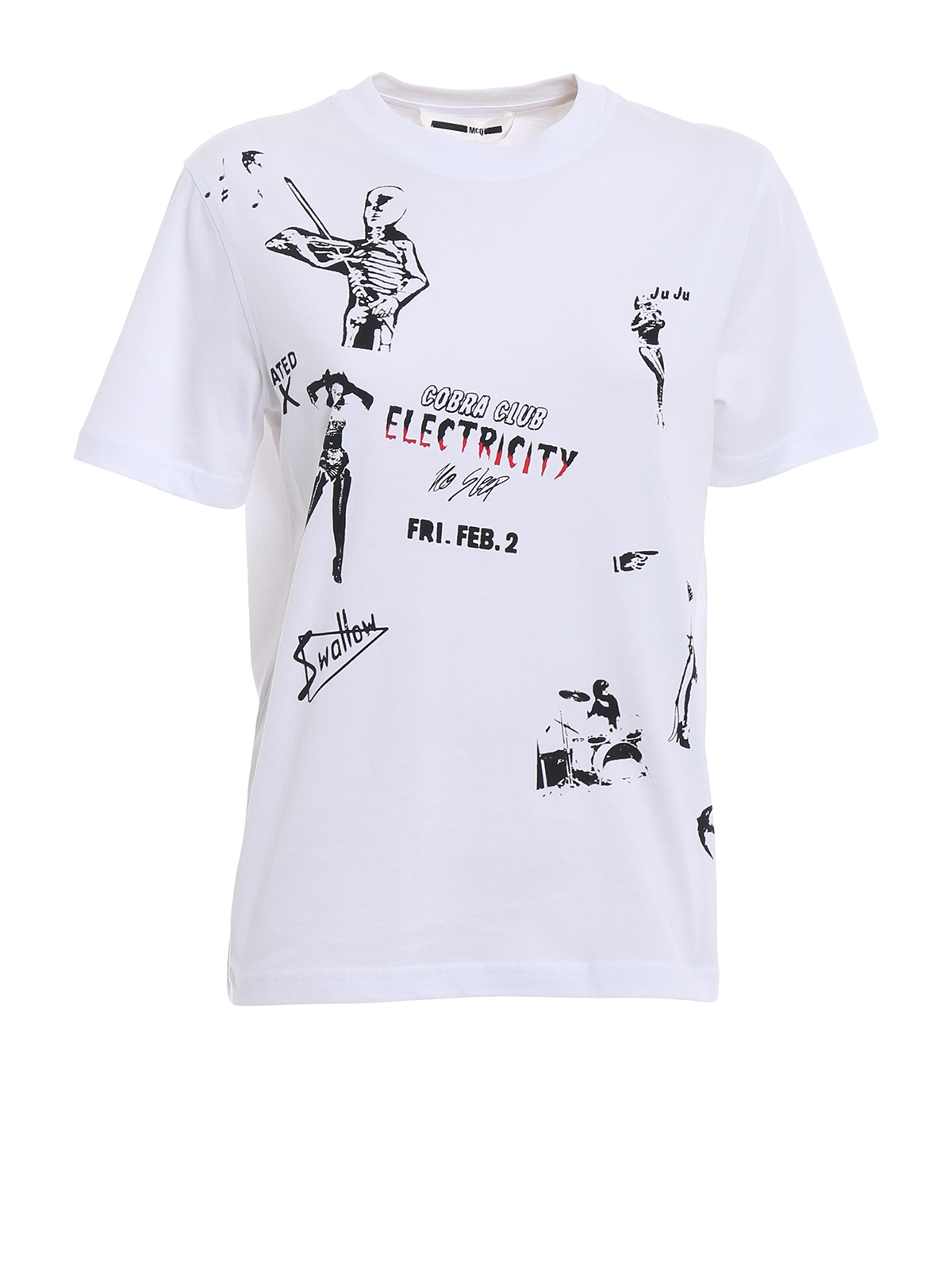 Mcq Cobra Club white T-shirt - White - Women|473705RKJ289000