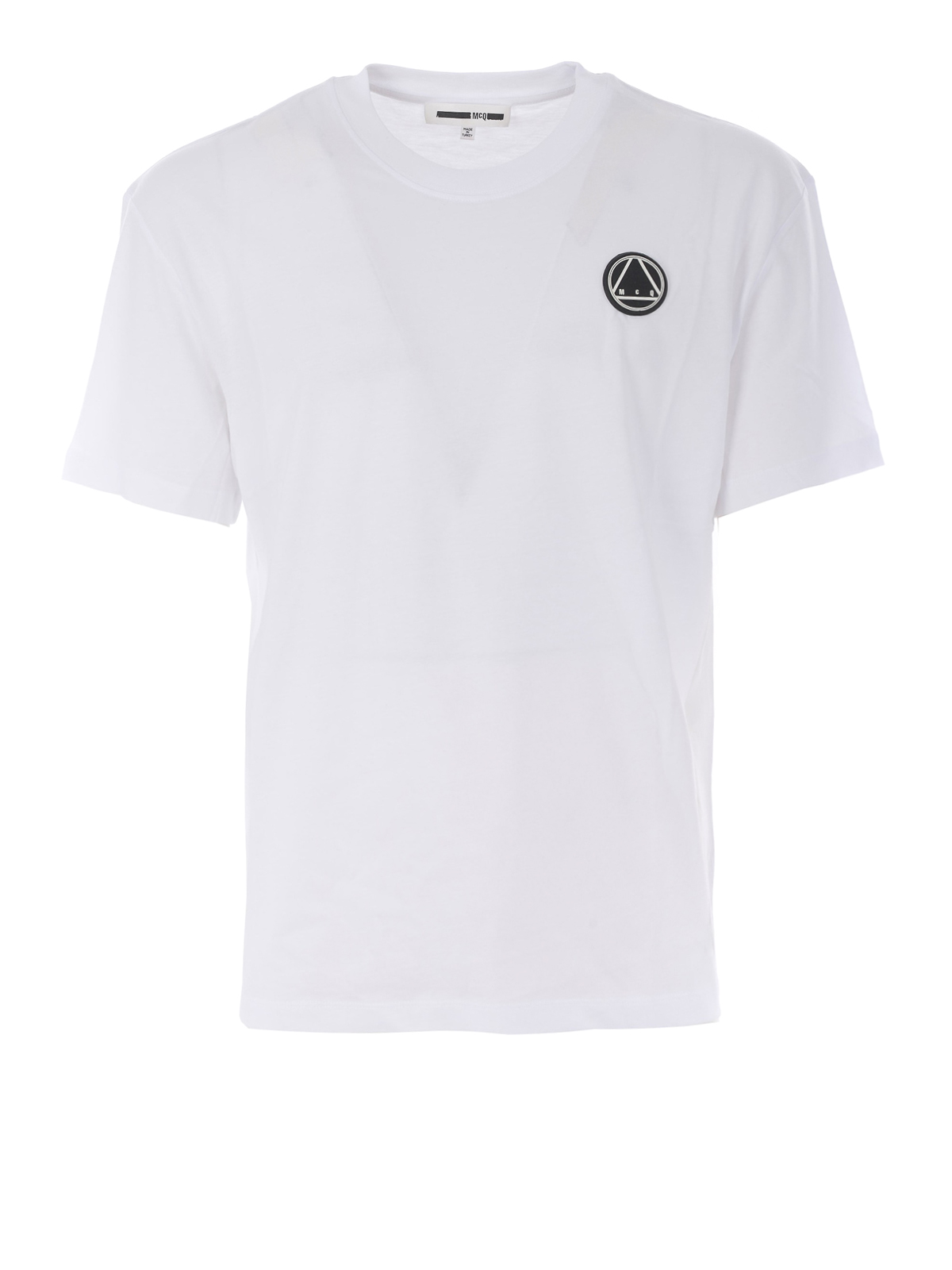 Mcq By Alexander Mcqueen Logo Patch White Cotton T-shirt