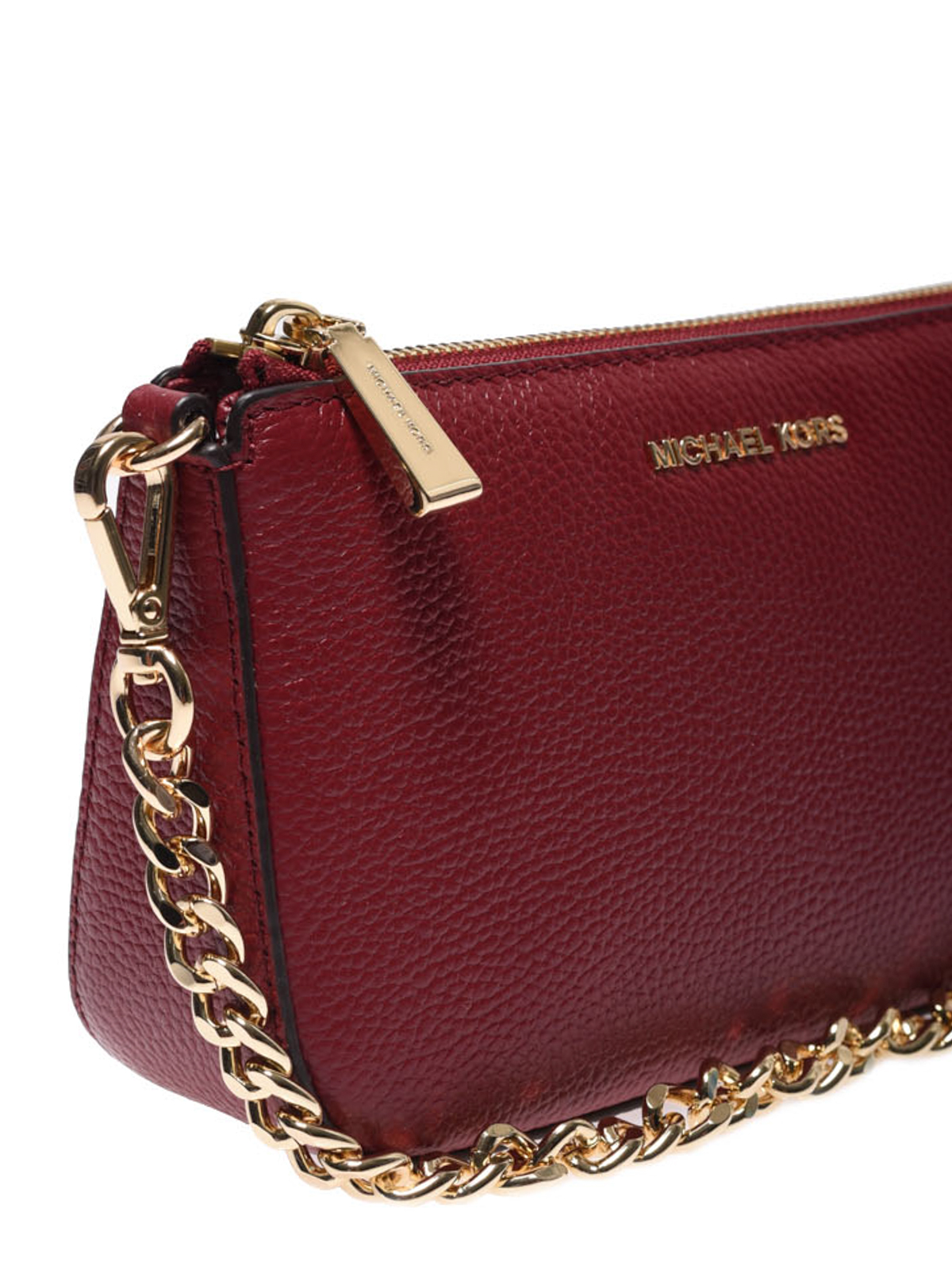 Clutches Michael Kors - MD Chain maroon leather pouch - 32F7GFDW6L550