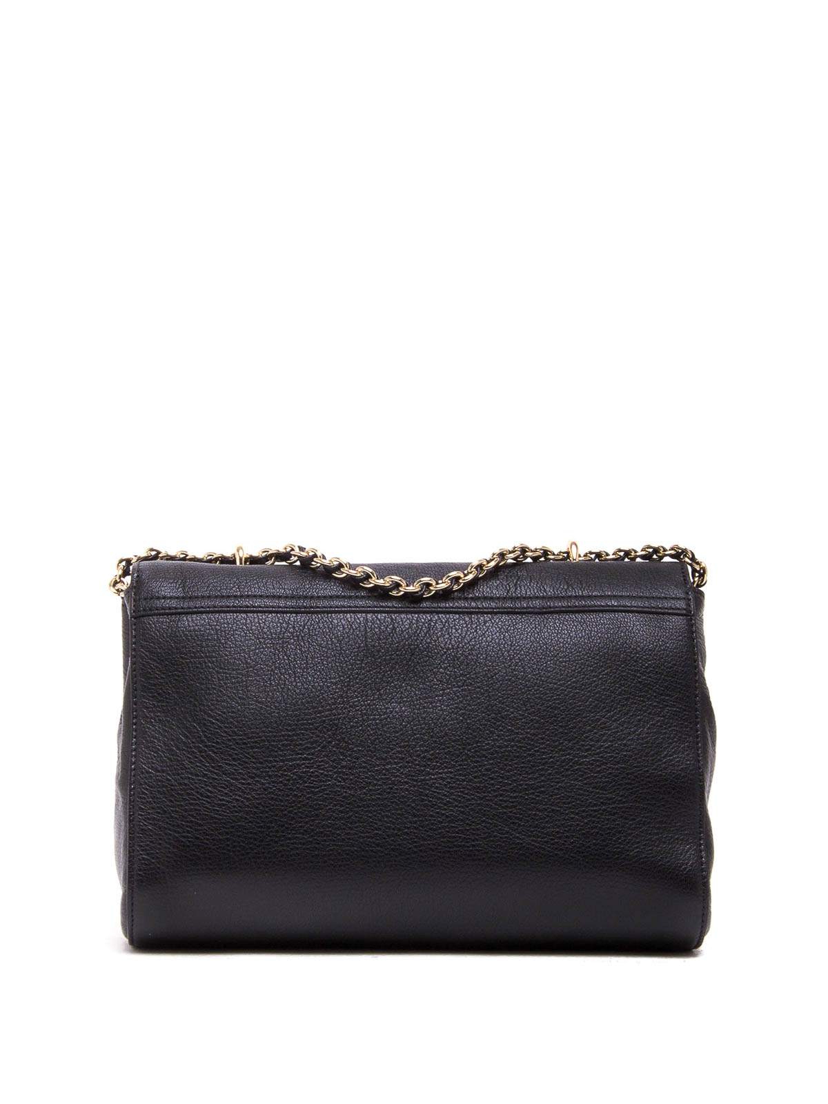 Shop Mulberry Medium Lily Goat Leather Bag In Black