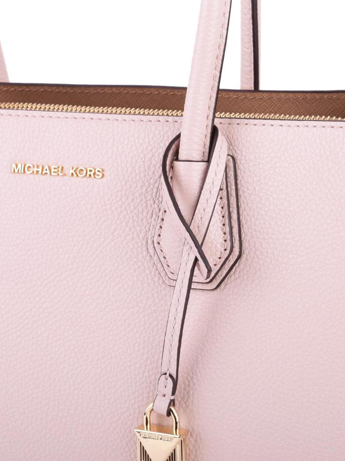 Michael Kors Light Pink Leather Small Mercer Tote - ShopStyle