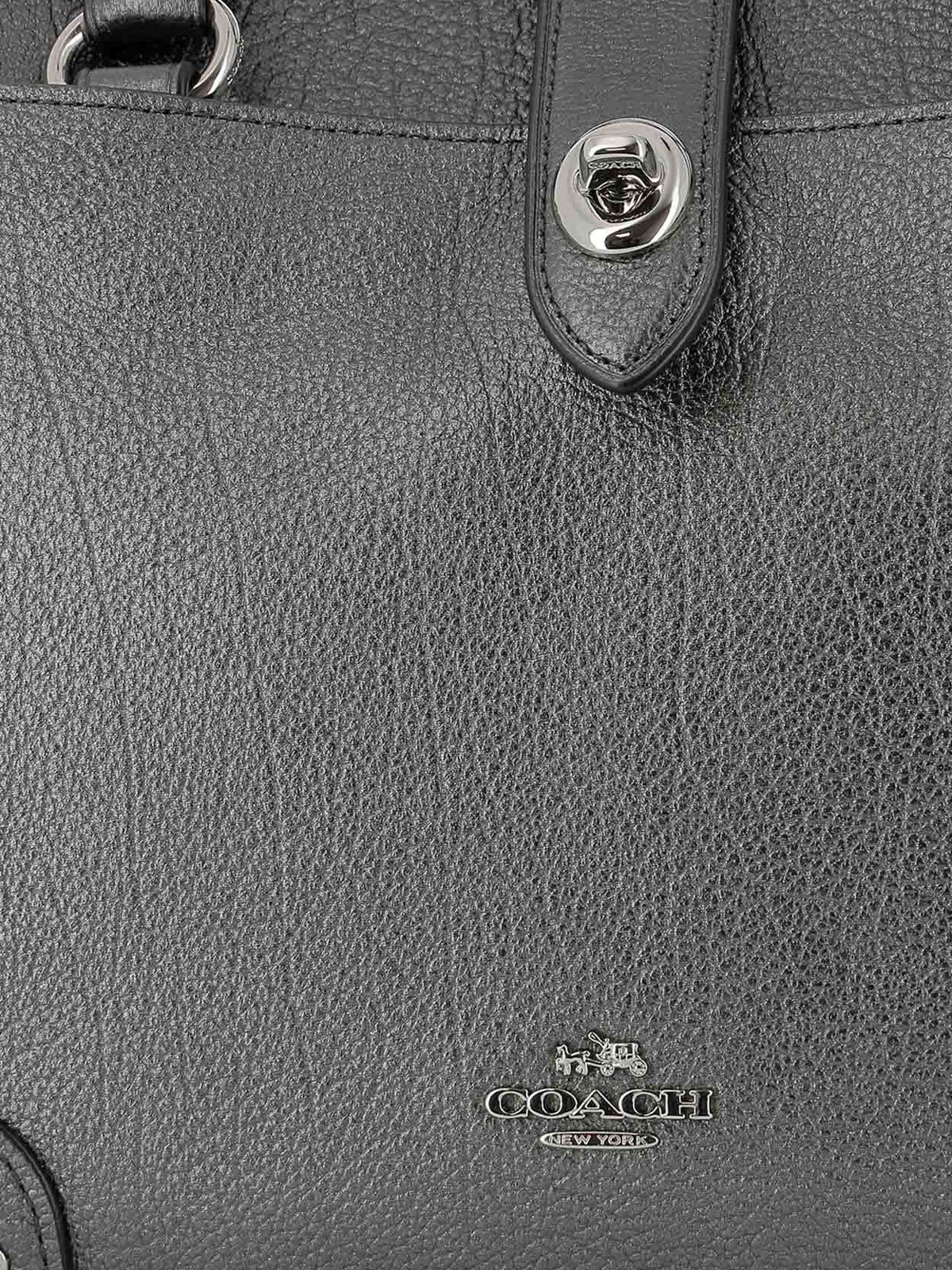 Bowling bags Coach Mercer metallic bowling bag 59987SVMETALLICGRAPHITE