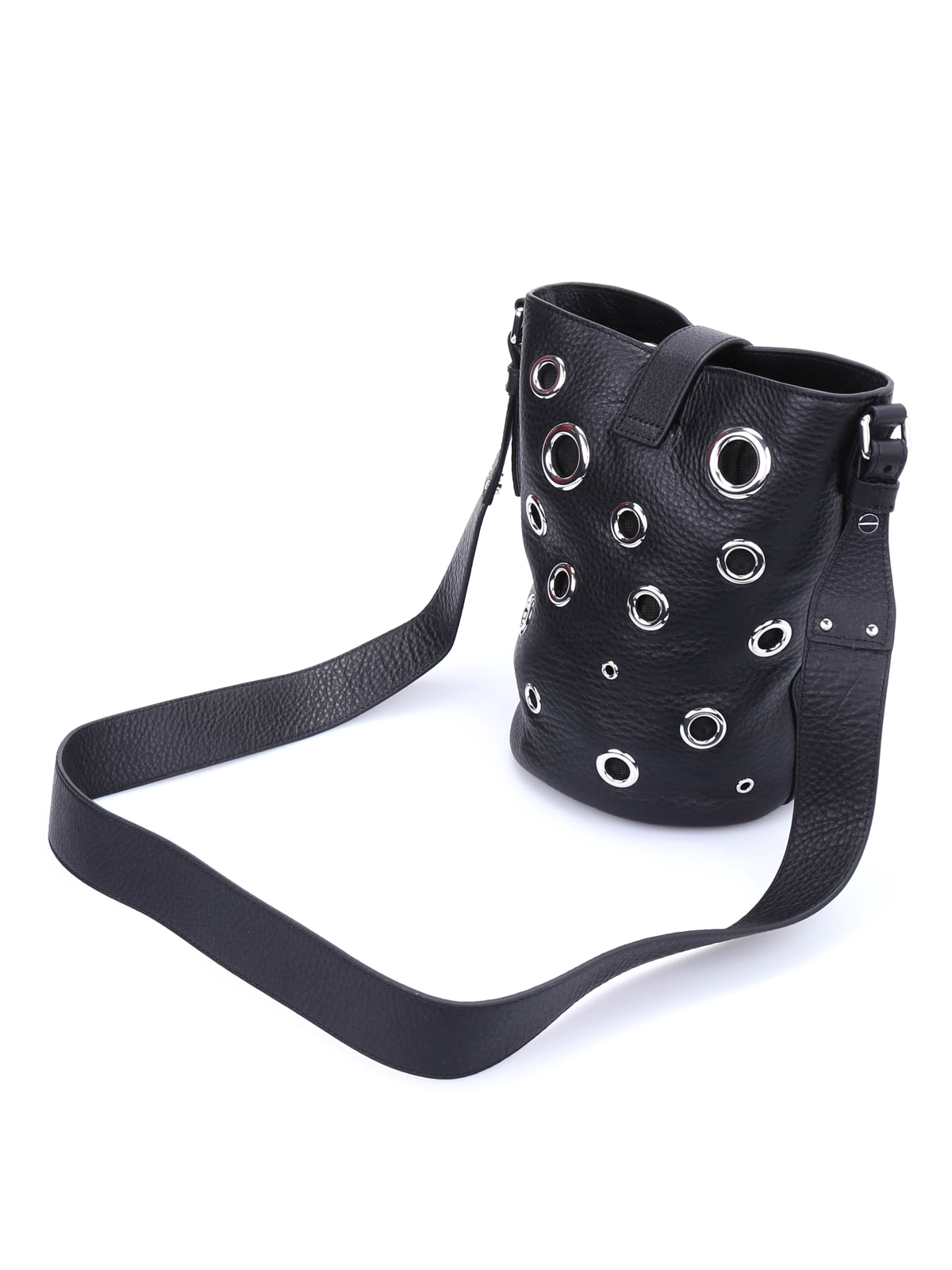 Alexander Mcqueen Metal eyelets bucket bag|412631R5B031000 display picture 2