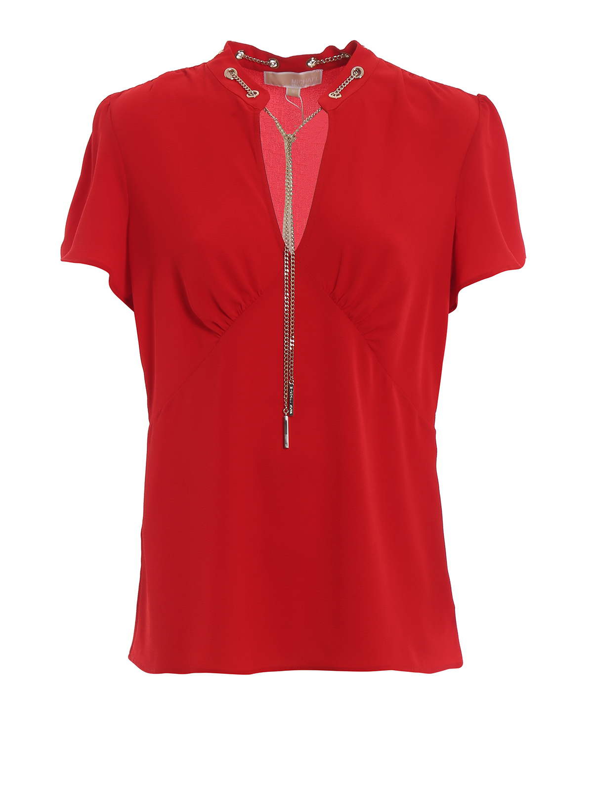 Michael Kors Red blouse gold-tone chain - MS94LTC4YP610