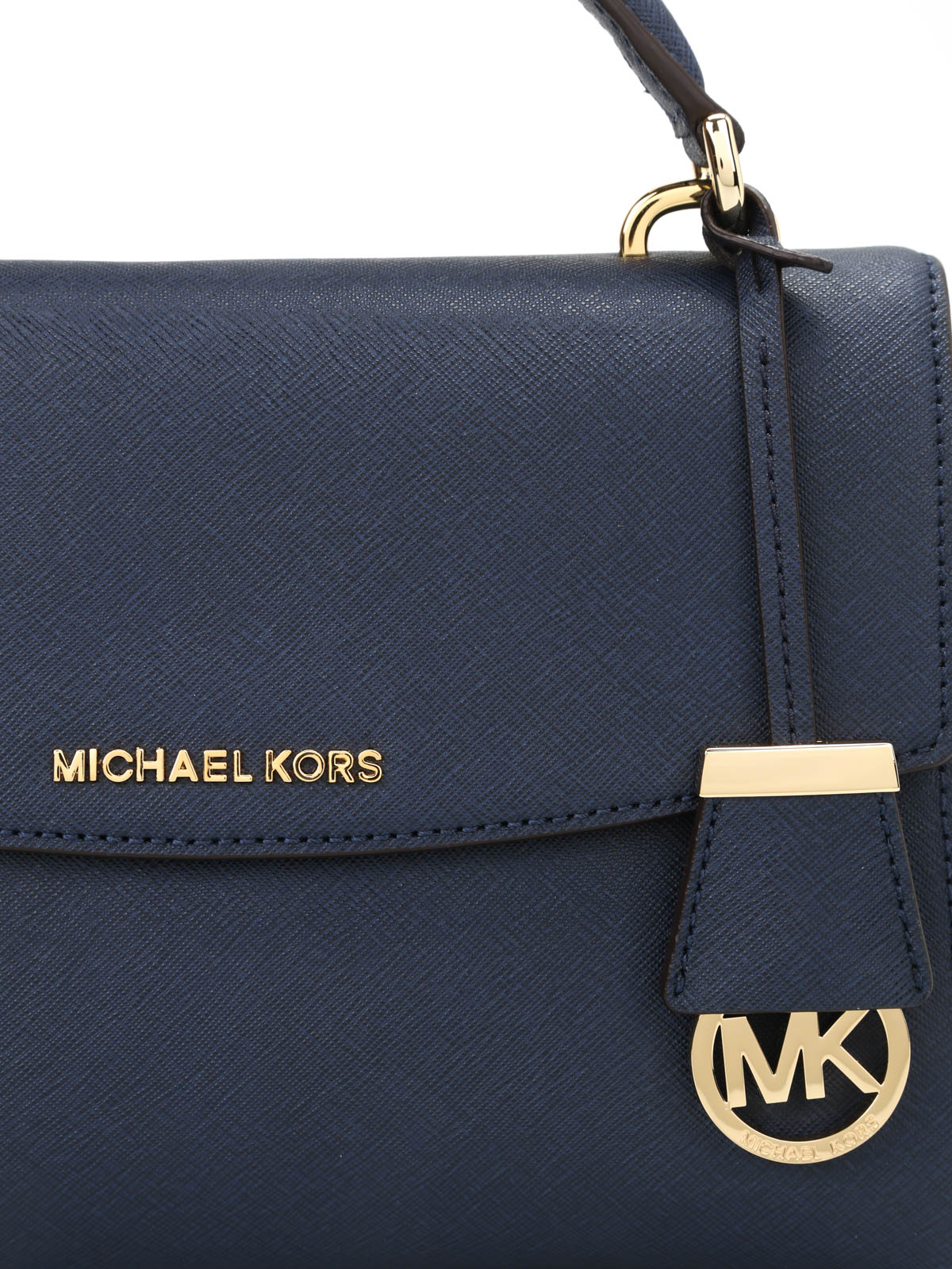 Michael Kors Ava Mini Silver Leather Cross-Body Bag