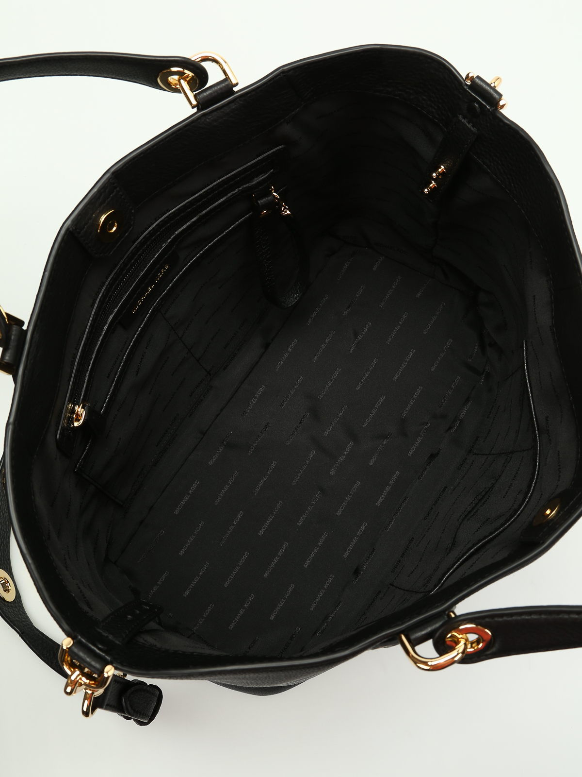 Michael Kors Brooklyn Large Two-Tone Pebbled Leather Shoulder Bag