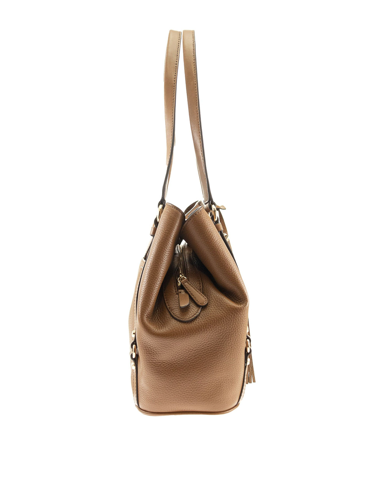MICHAEL KORS MD MARILYN SATCHEL BAG IN SAFFIANO LEATHER Woman Camel