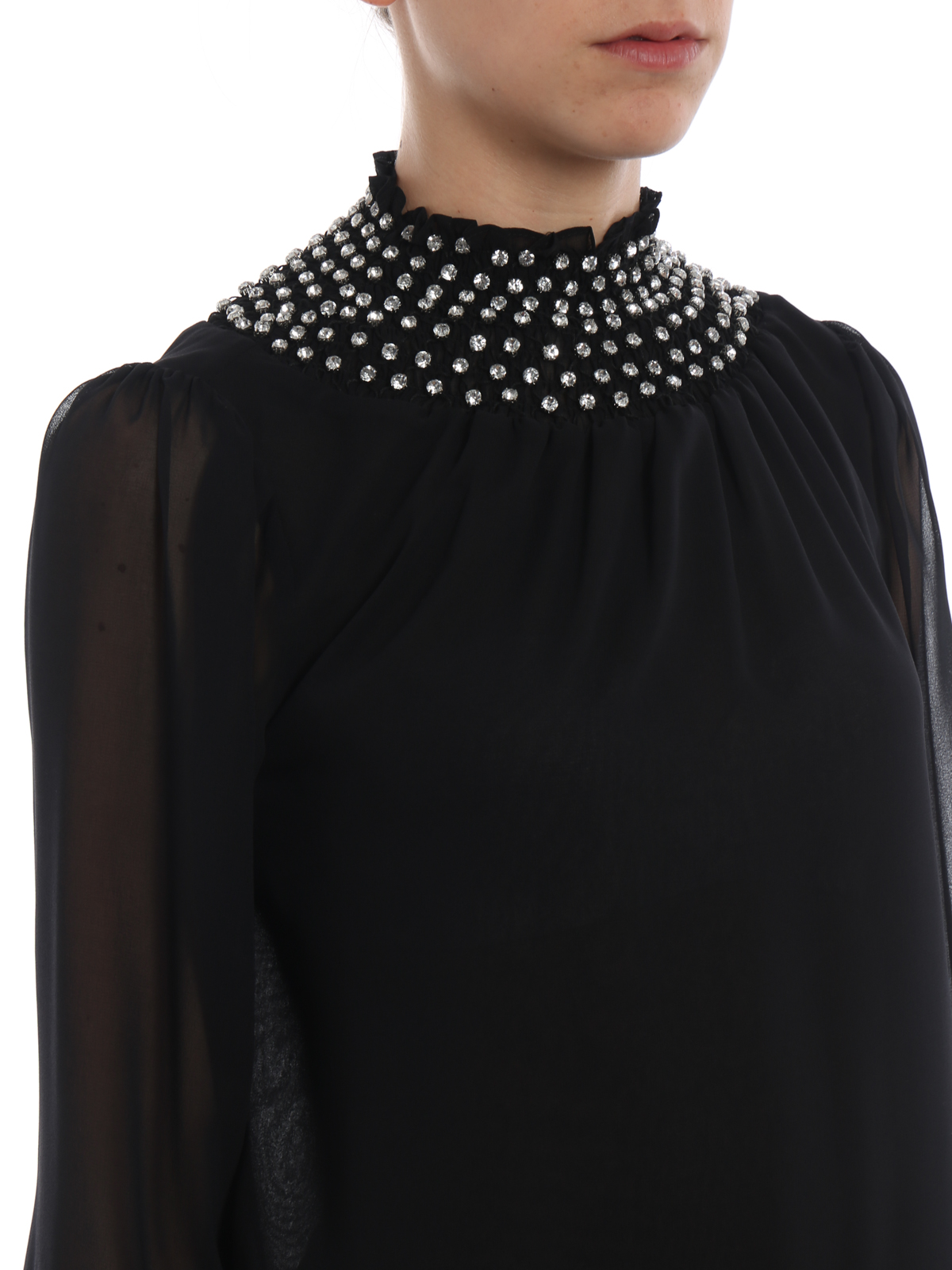 Michael kors embellished blouse deals