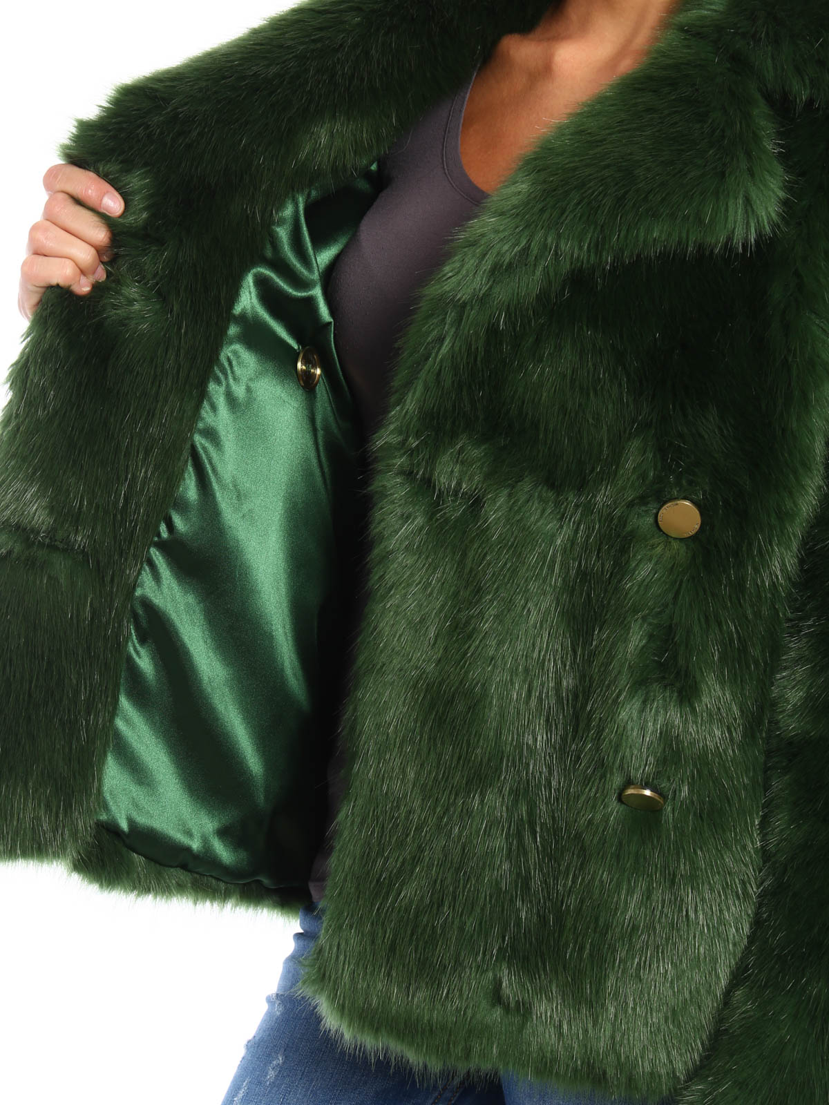 Fur  Shearling Coats Michael Kors  Faux fur belted coat  MF72HRP7FY001