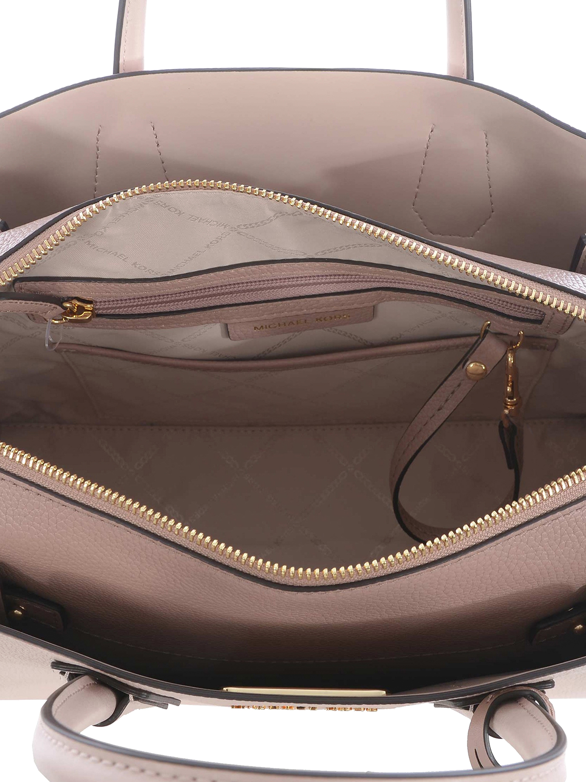 Michael Kors Mercer Gallery Medium Pebbled Leather Shoulder Bag - Pink
